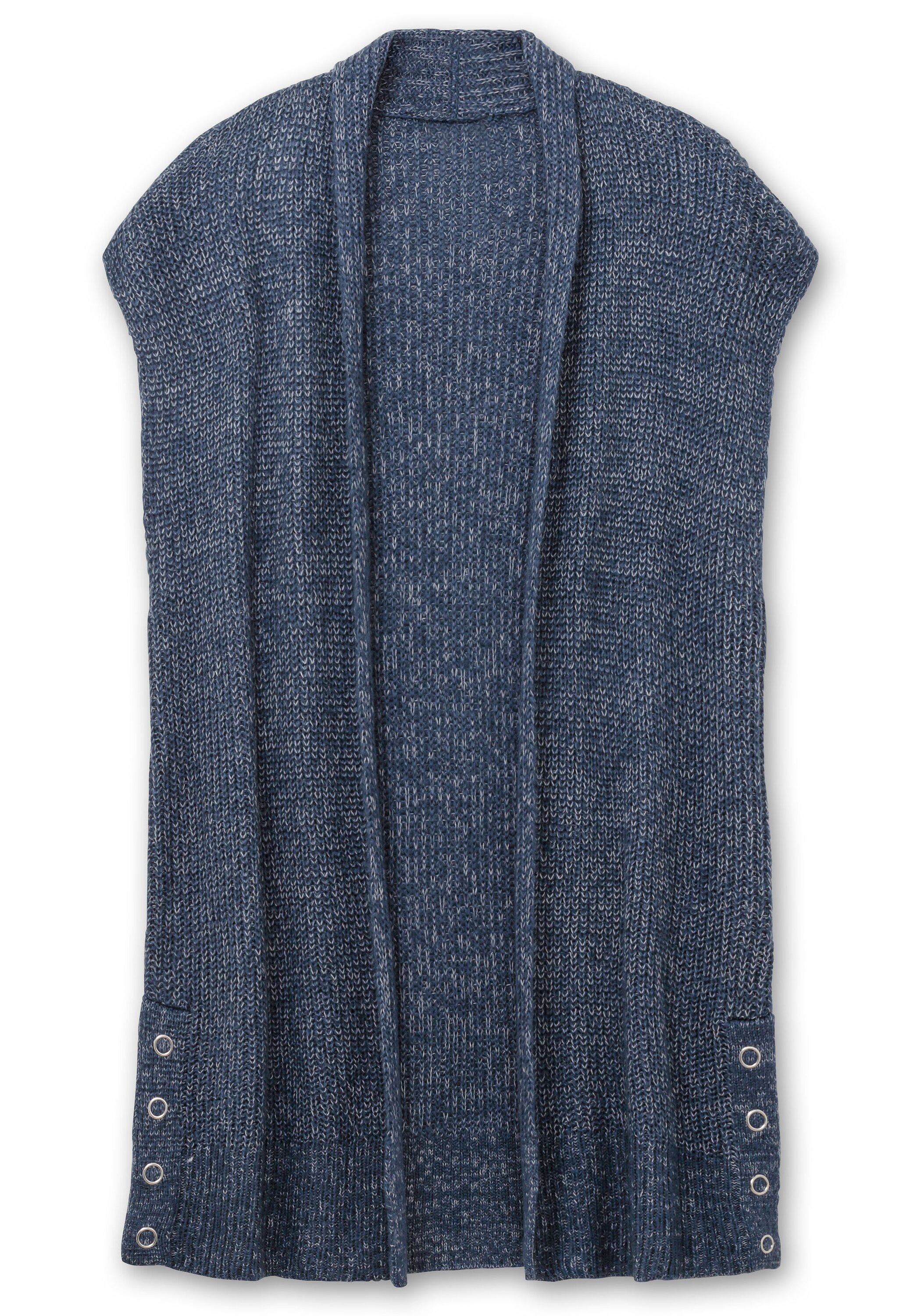 Sheego Strickweste »Strickweste in offener Form und melierter Optik«, (1 tlg.), in offener Form und melierter Optik