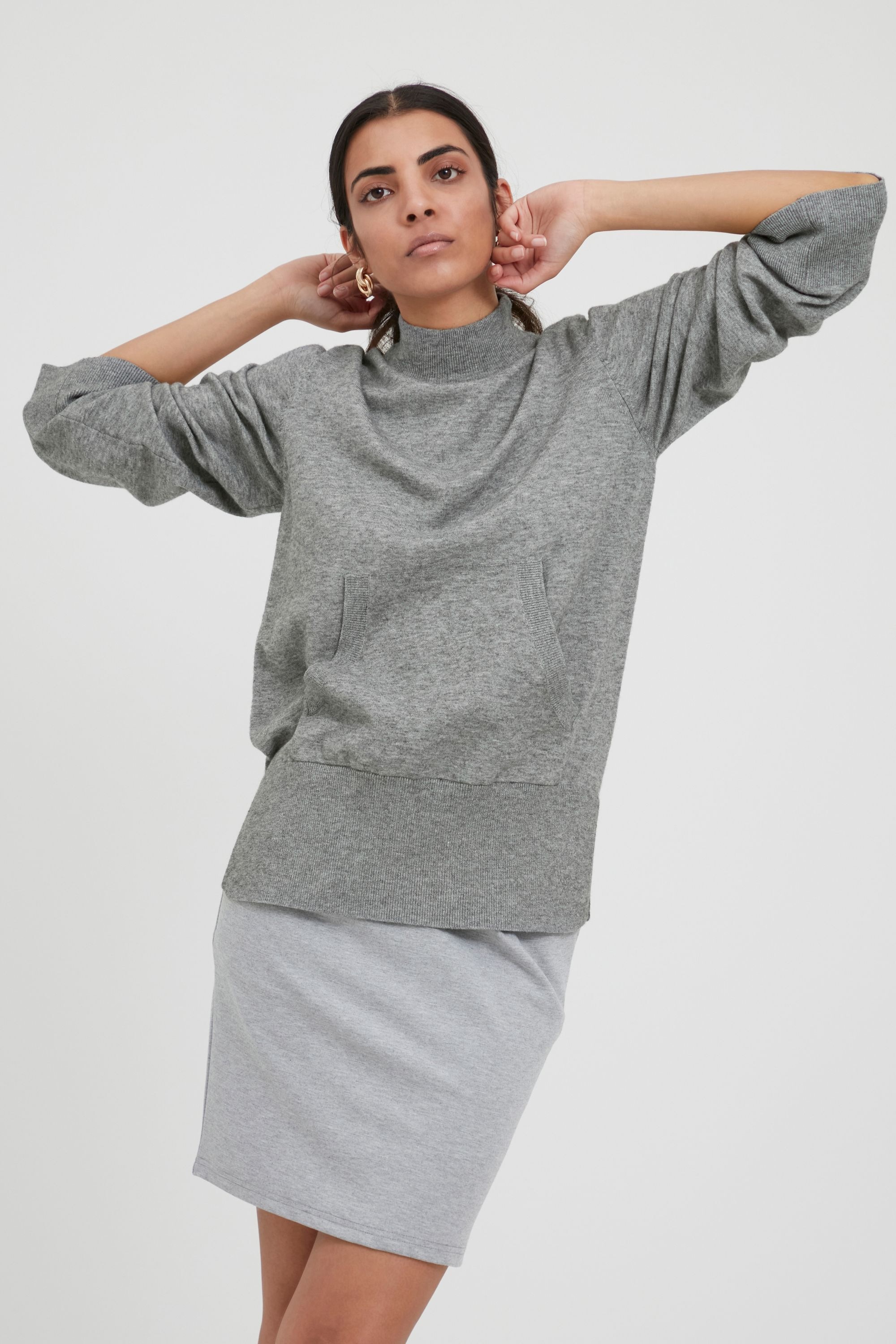 Ichi Strickfleece-Pullover »Strickpullover IHKava«