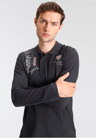 TOM TAILOR Polo Team Langarm-Poloshirt, mit Logobadges kaufen
