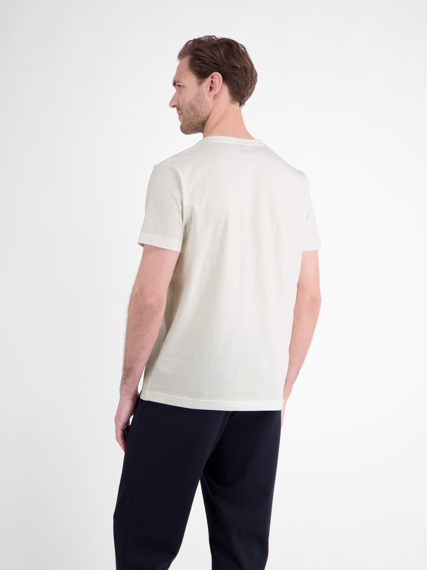 LERROS T-Shirt »T-Shirt aus Baumwolle mit lässigem Frontprint und O-Neck«