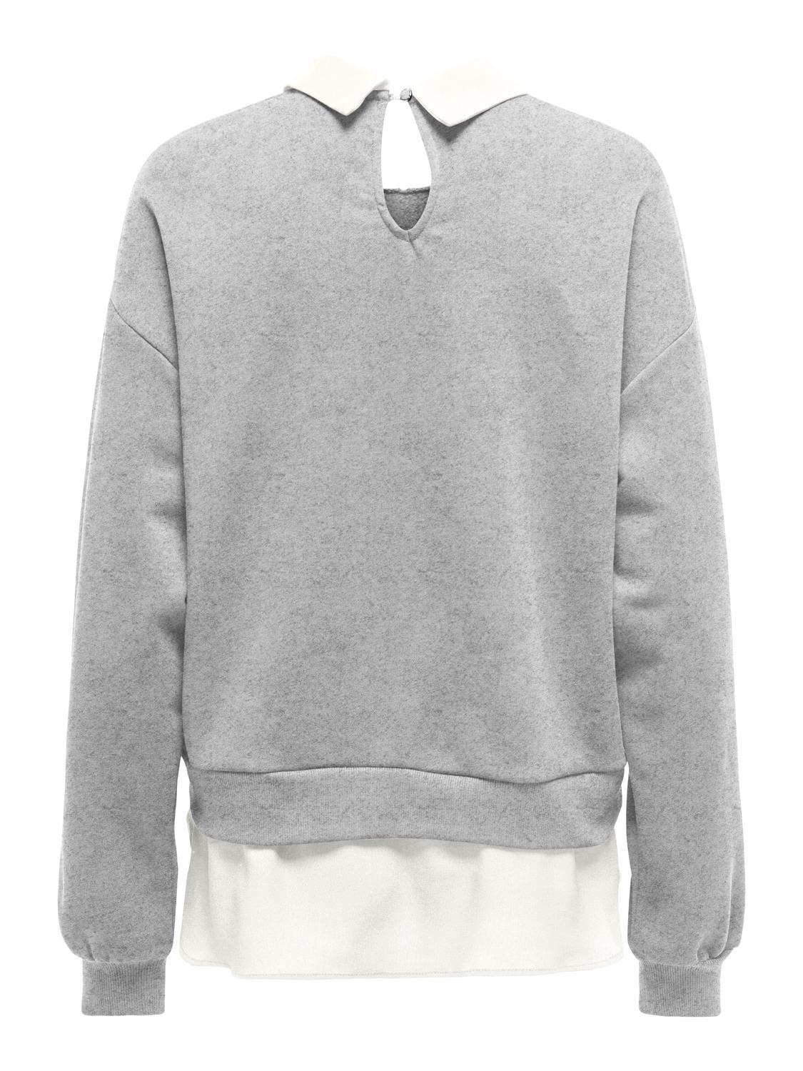 ONLY Sweatshirt »ONLBARRY L/S WOVEN MIX CC SWT«, mit Bluseneinsatz