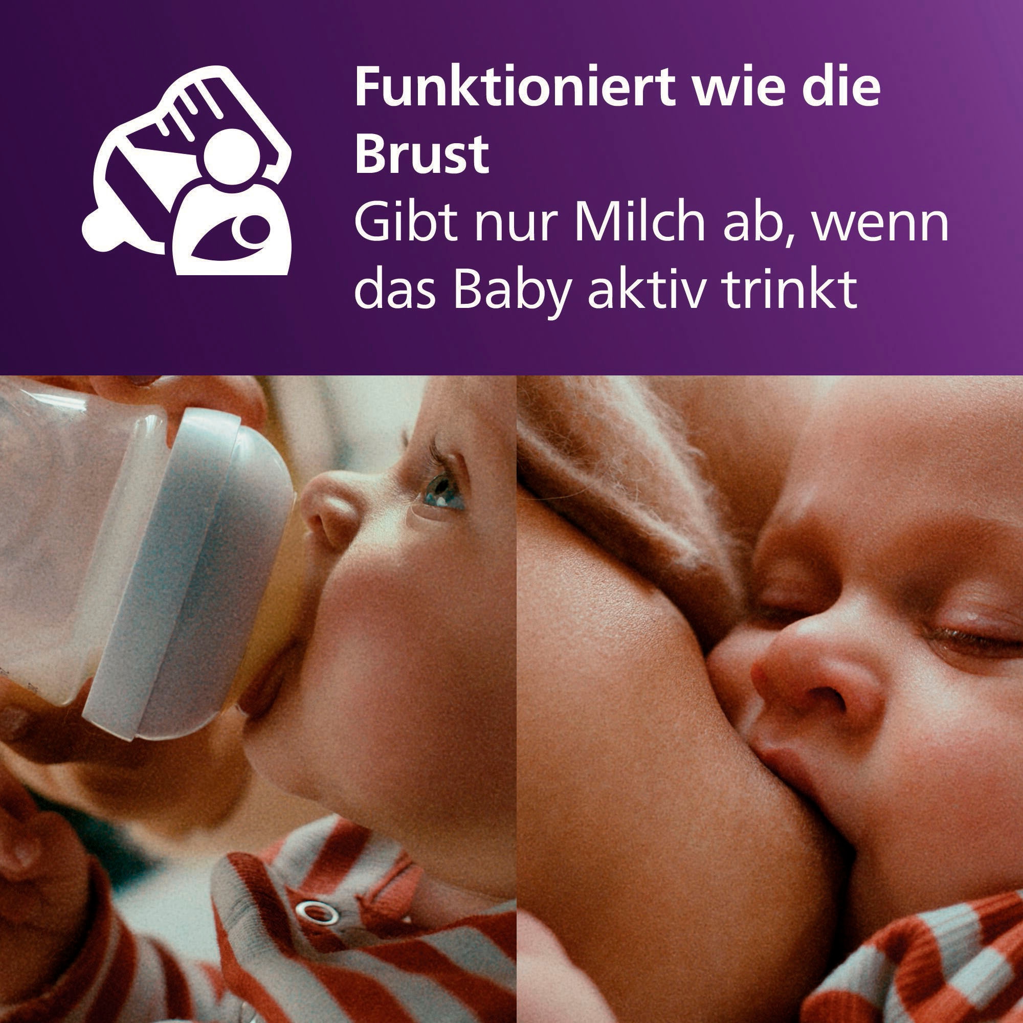 Philips AVENT Babyflasche »Natural Response Babyflasche« 2er-Pack, langsame Durchflussrate