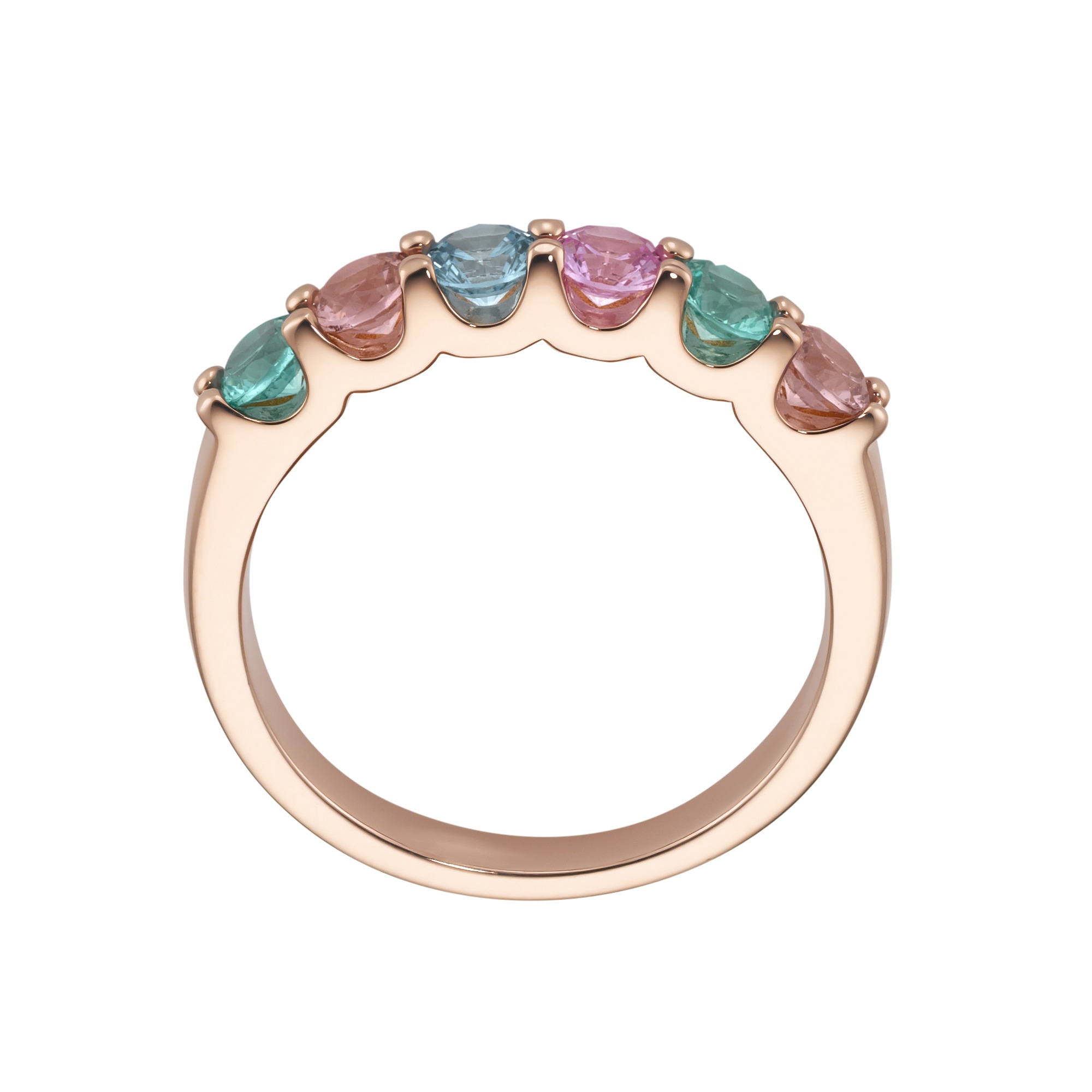 GIORGIO MARTELLO MILANO Silberring »Ring mit synth. Rubin, Saphir und Kristallsteinen, Silber 925«