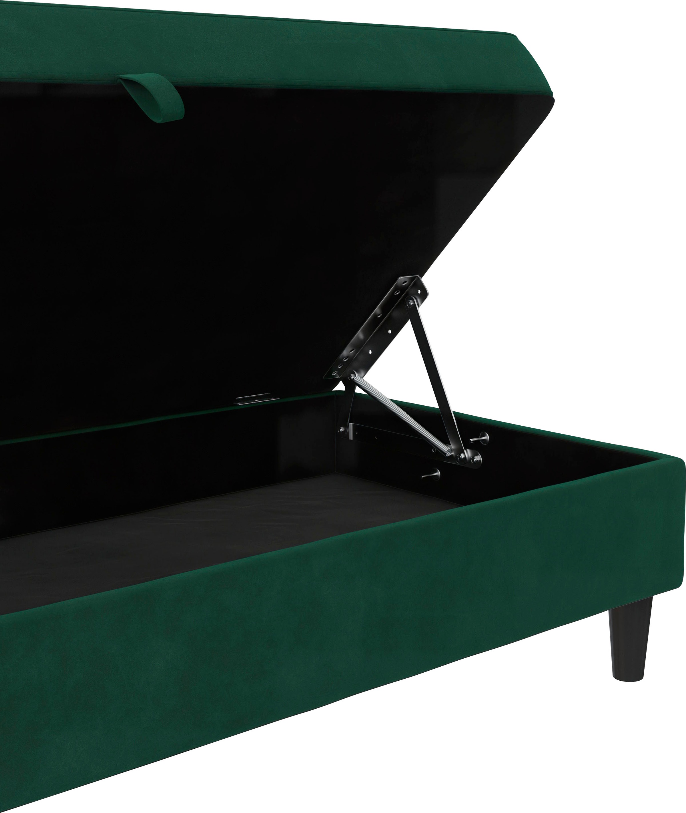 Dorel Home Stauraumhocker »Hartford«, Polsterhocker mit Stauraum, frei im Raum stellbar, Sitzhöhe 43 cm