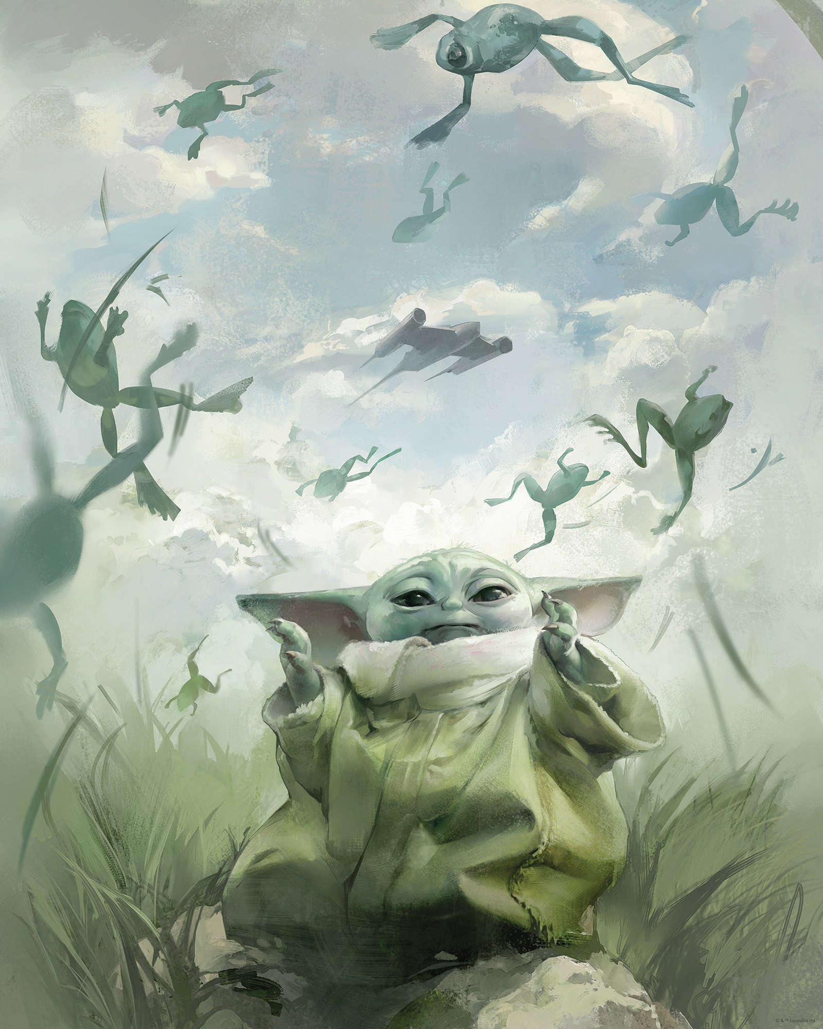 Komar Wandbild »Star Wars The Mandalorian Grogu Frogs« Disney Set, 1 Stk. tlg. 40 x 50 cm (Breite x Höhe) - Kinderzimmer, Dekoration