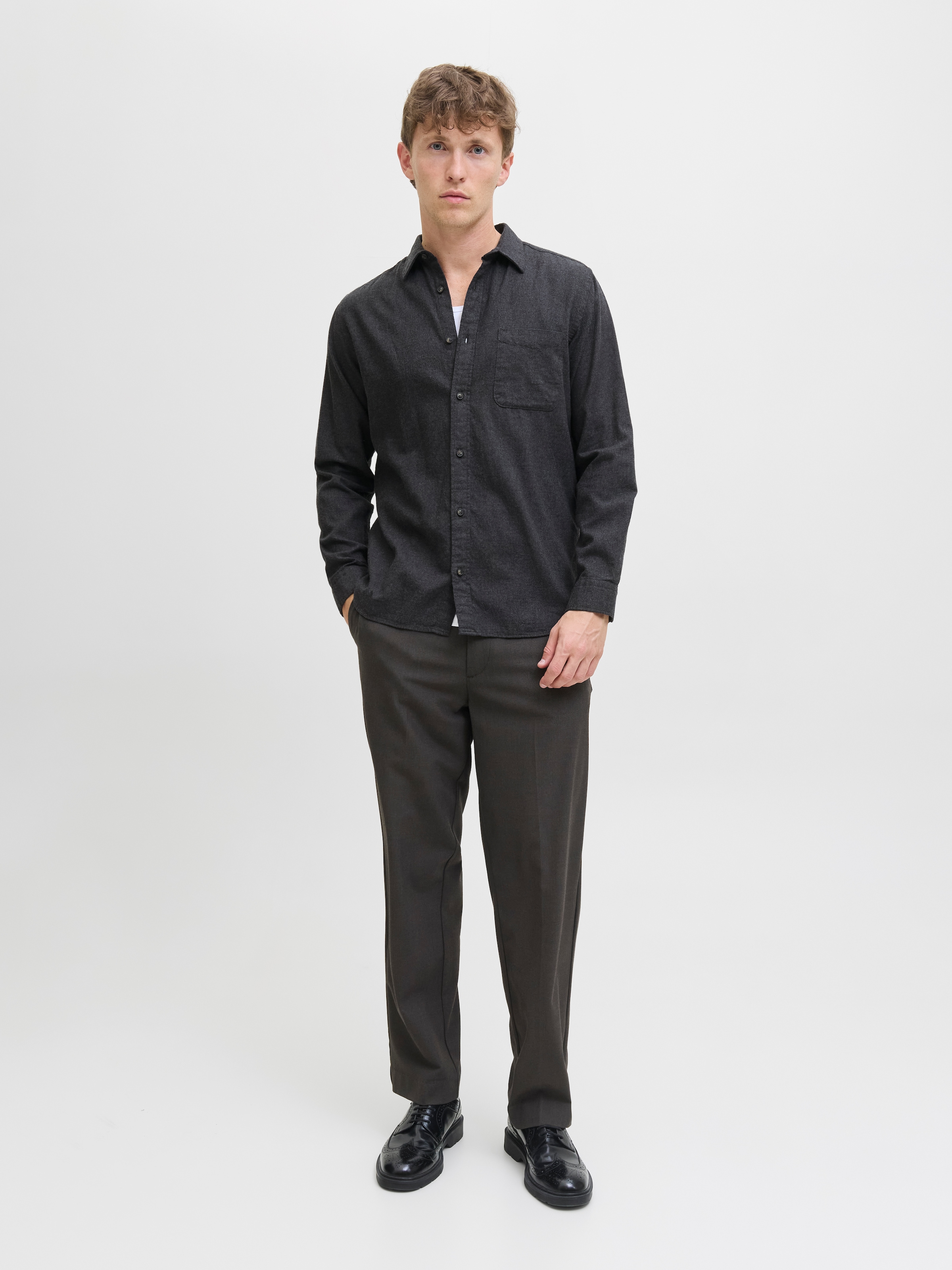 Jack & Jones Langarmhemd »JJECLASSIC MELANGE SHIRT L/S NOOS«