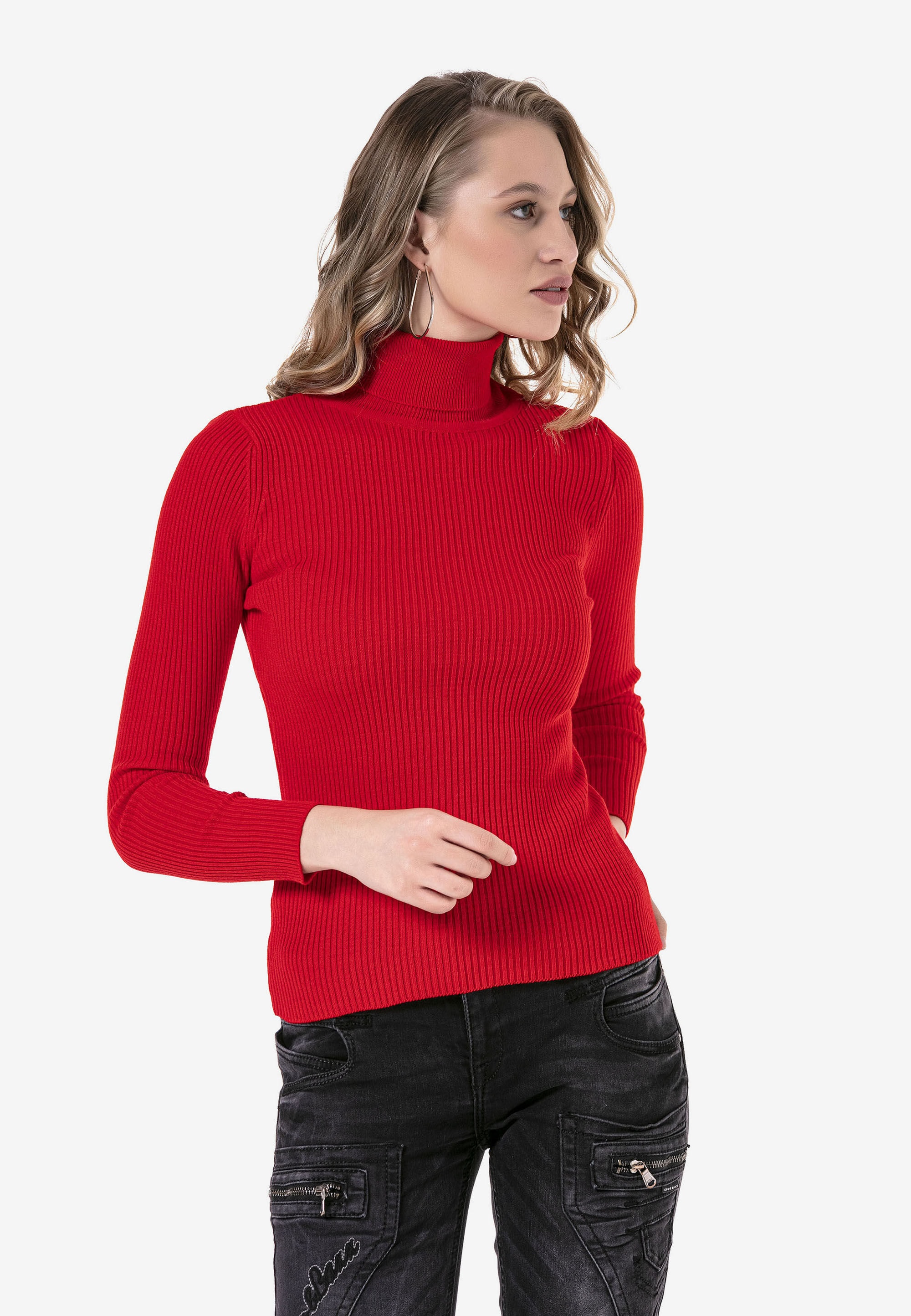 Cipo & Baxx Rollkragenpullover »WP227« Mit Rollkragen