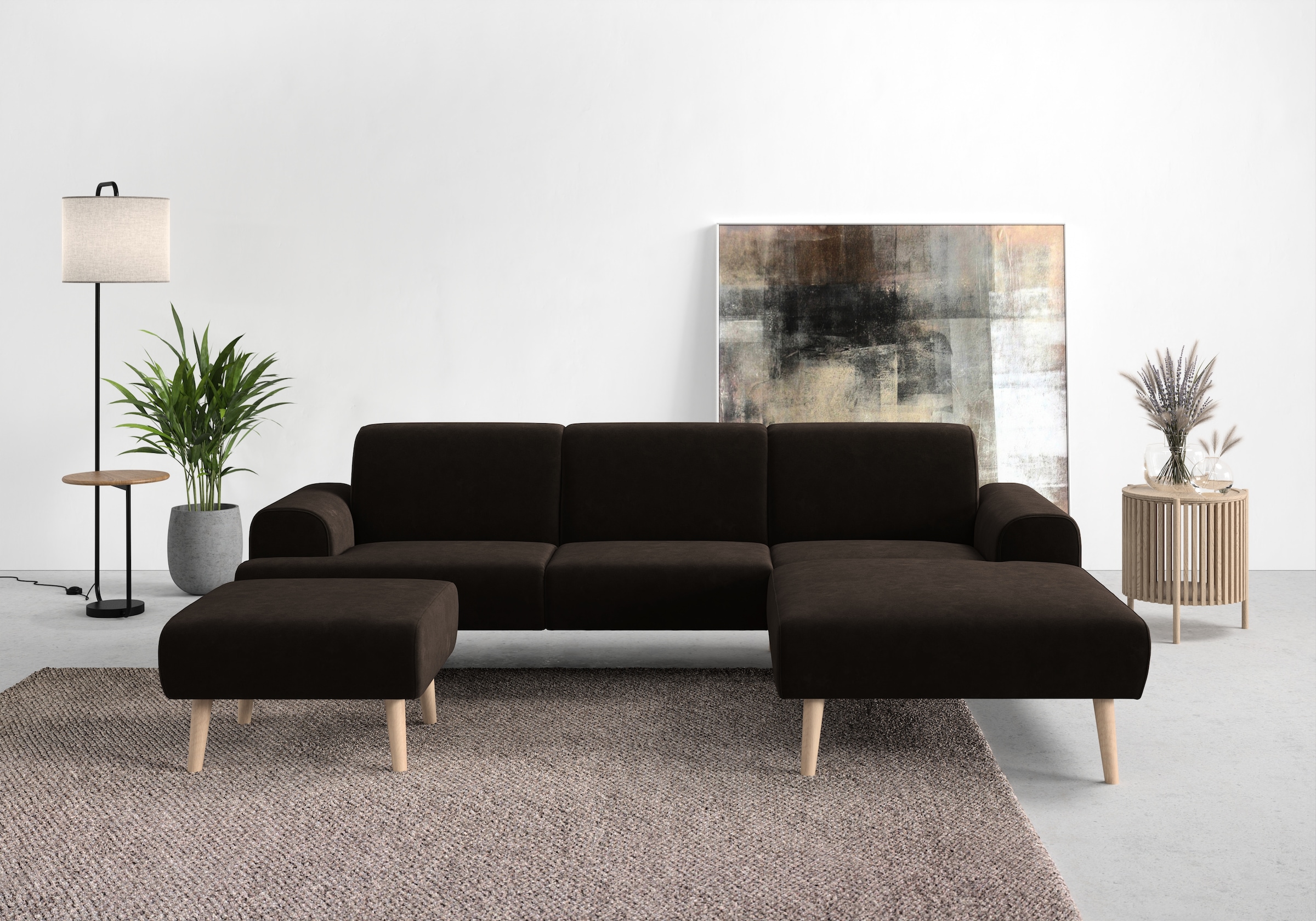 andas Ecksofa »Swift Scandic Design, Federkern für hohen Sitzkomfort, L-Form« Federkern-Polsterung, B/T/H: 292/83/176 cm