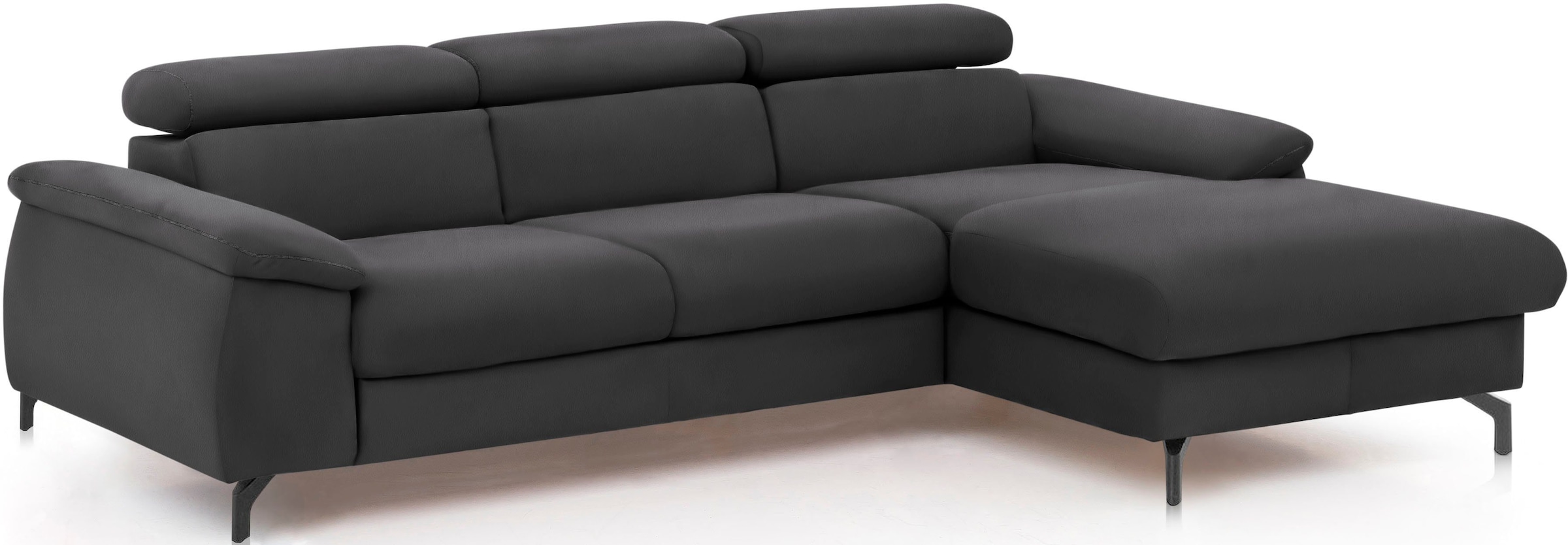 COTTA Polstergarnitur »Komaris L-Form«, (Set), Set bestehend aus: Ecksofa mit Kopfteilverstellung & Hocker