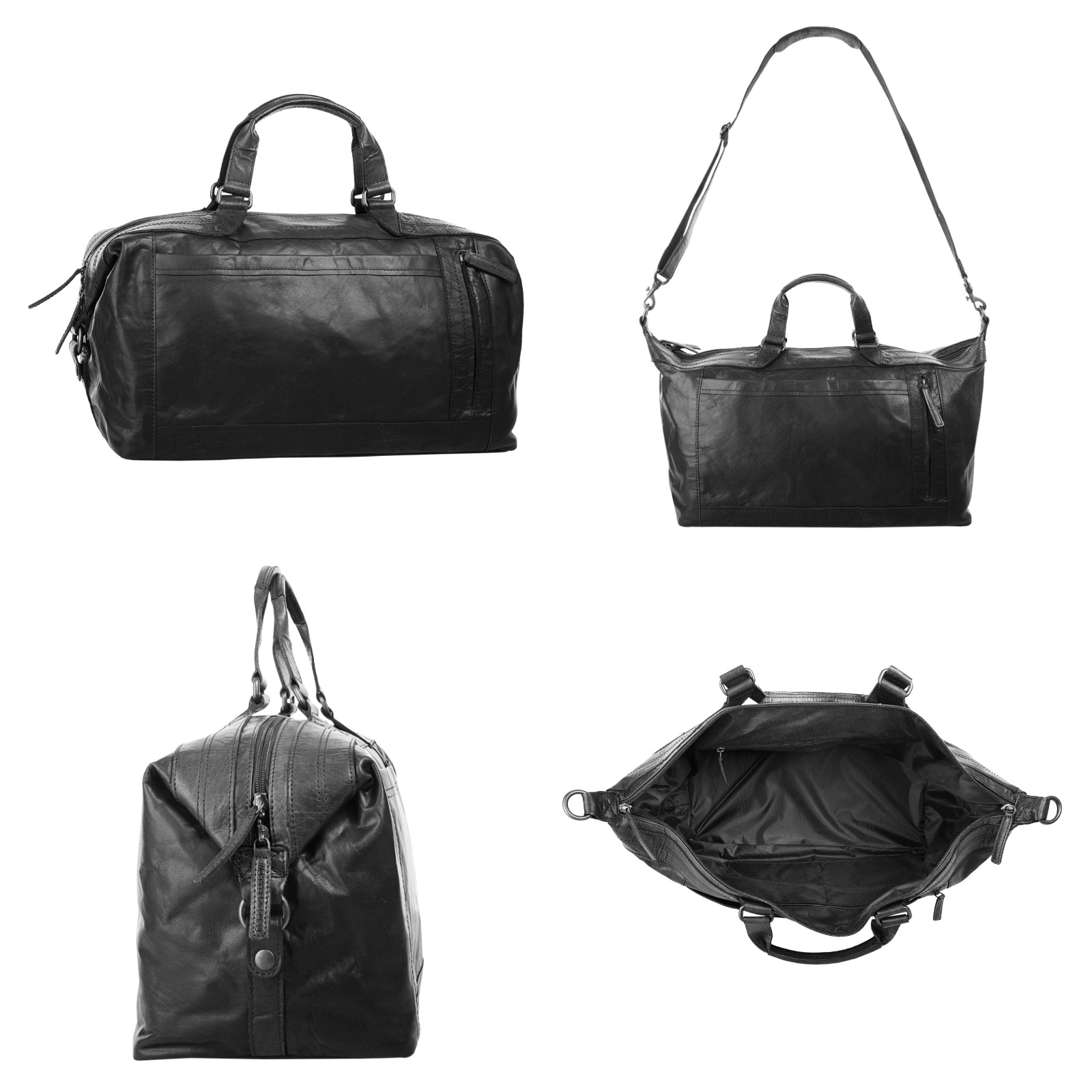 Spikes & Sparrow Reisetasche, echt Leder