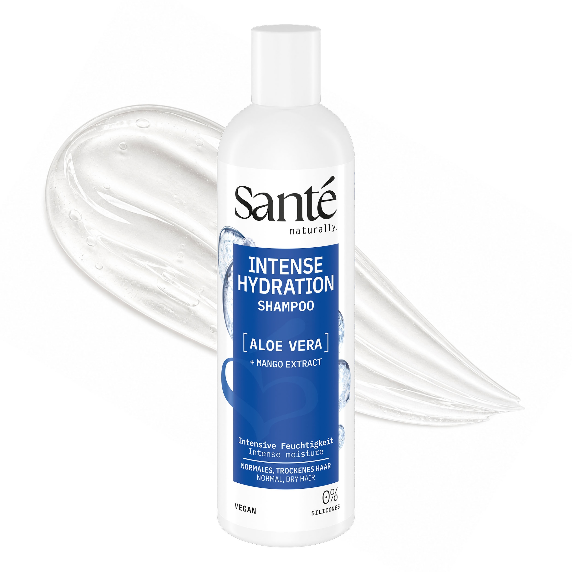 SANTE Haarshampoo »Intense Hydration Shampoo Aloe Vera + Mango-Extrakt« Haarshampoo, mit Aloe Vera und Mango-Extrakt, für trockenes Haar
