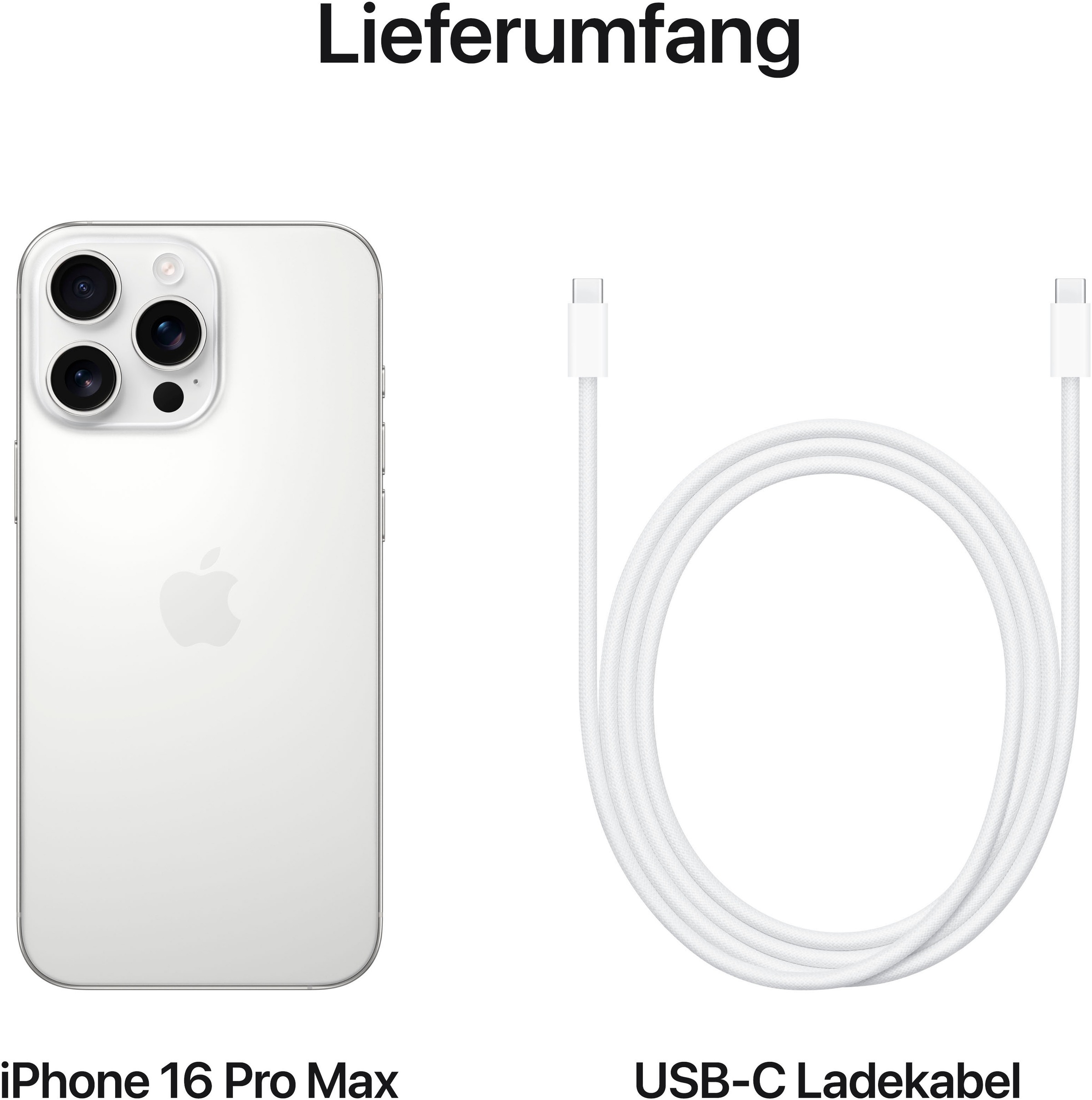 Apple Smartphone »iPhone 16 Pro Max«, Titan Weiß, 256 GB Speicherplatz