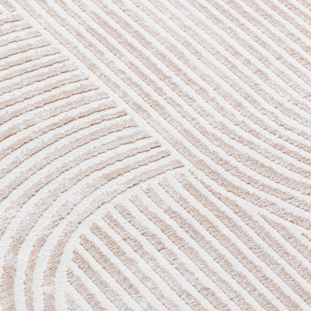 Sehrazat Teppich »Moda 1100 , auch als Läufer« rund 11 mm Höhe Kurzflor, grafisches Hoch Tief  Muster, Wohnzimmer