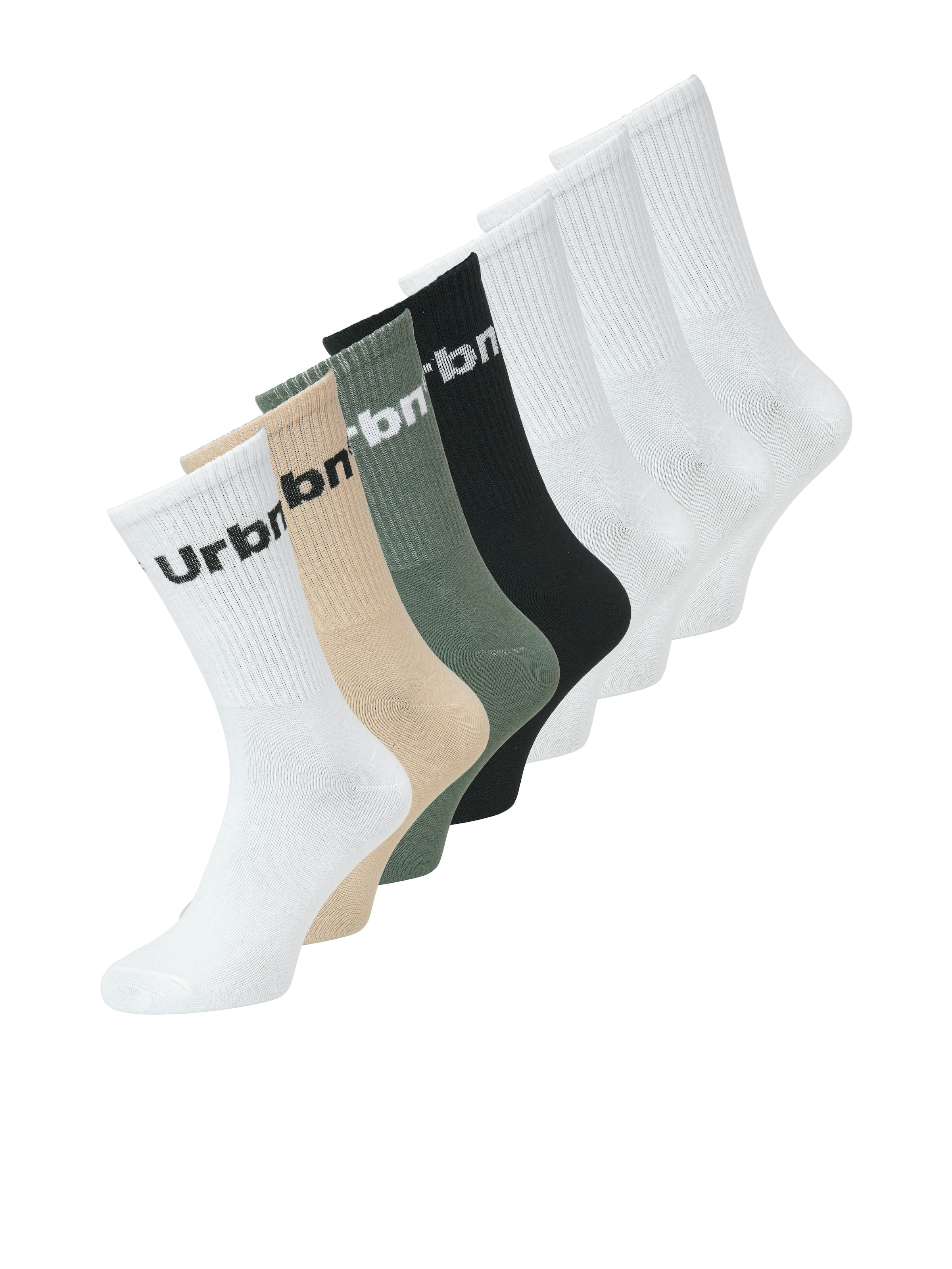 Jack & Jones Freizeitsocken »JACURBN TENNIS SOCKS 7 PACK SN«, (Packung, 7 Paar), mit Schriftzug