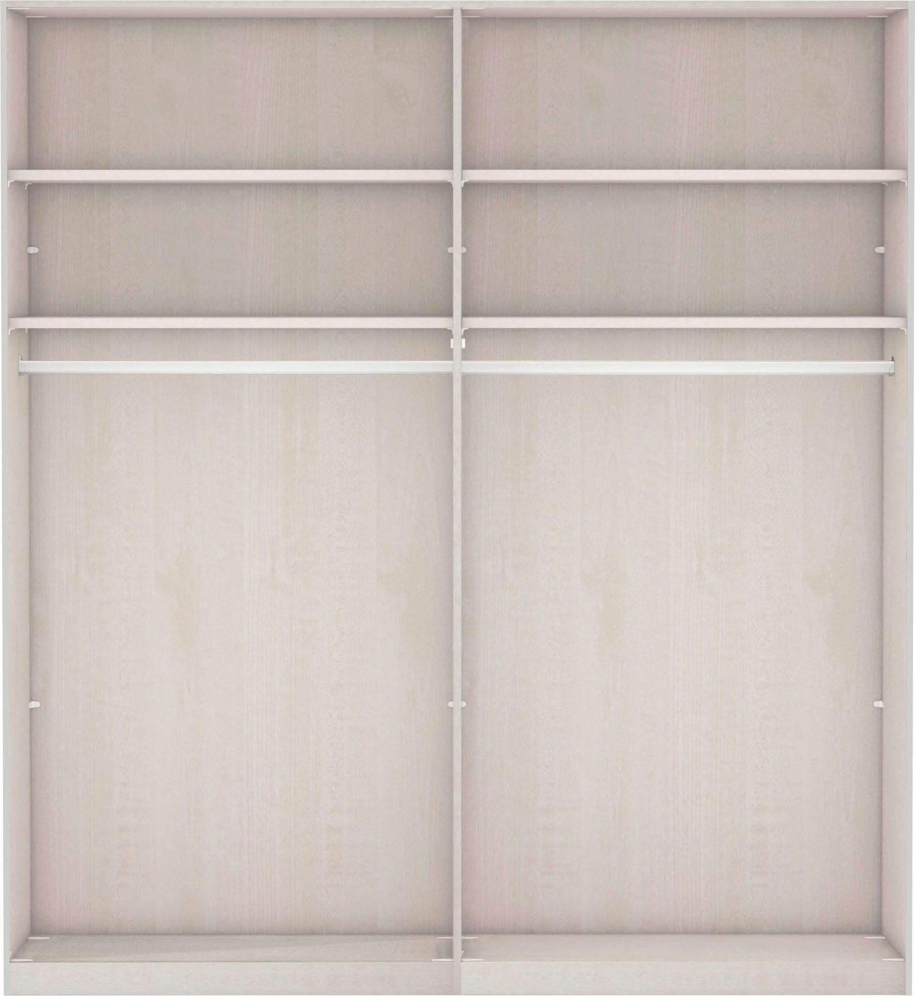 WIEMANN Schwebetürenschrank »Göteborg« Querriegel und Griffleisten im Korpusfarbton