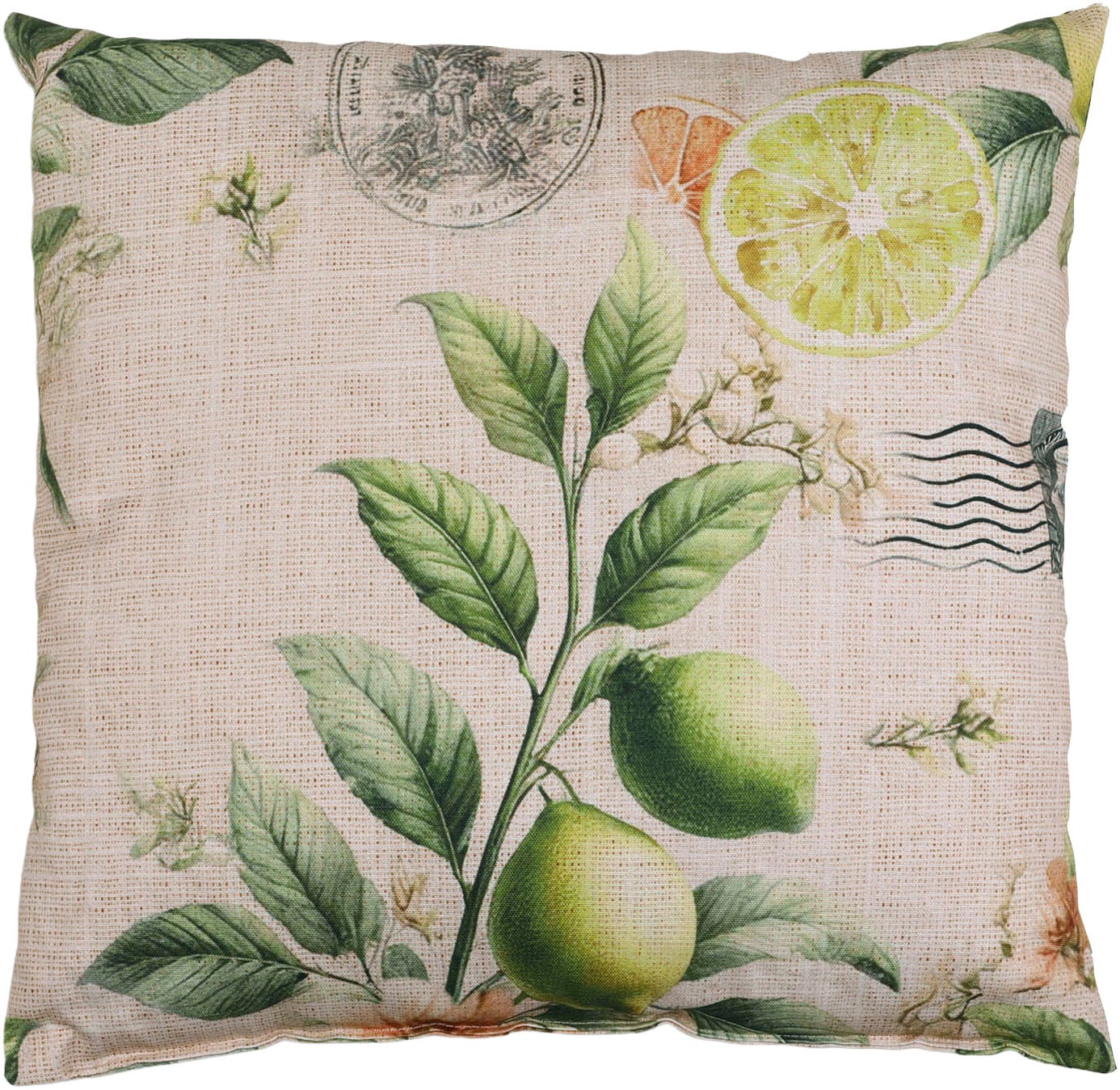 GO-DE Zierkissen »Klara« Lemon sand - Maße BxLxH ca.: 48 cm x 48 cm x  cm