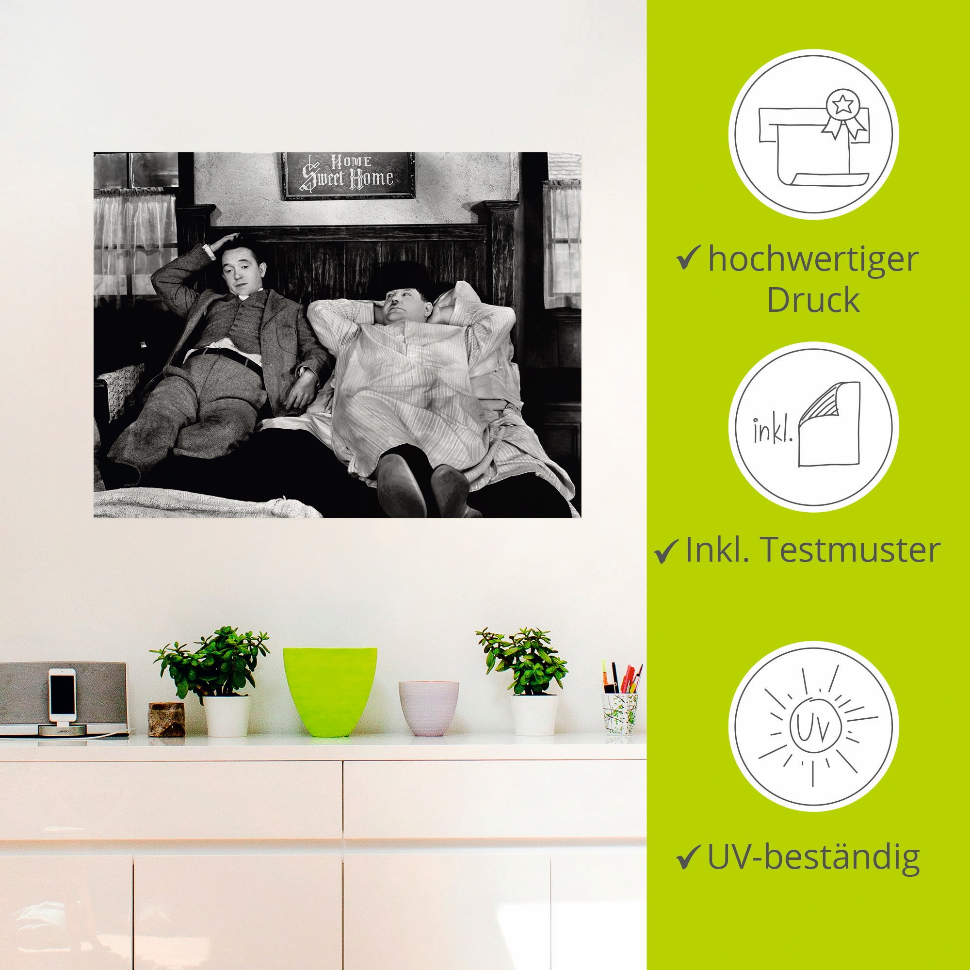 Artland Wandbild »Dick und Doof I«, Stars, (1 St.), als Alubild, Outdoorbild, Leinwandbild, Poster, Wandaufkleber