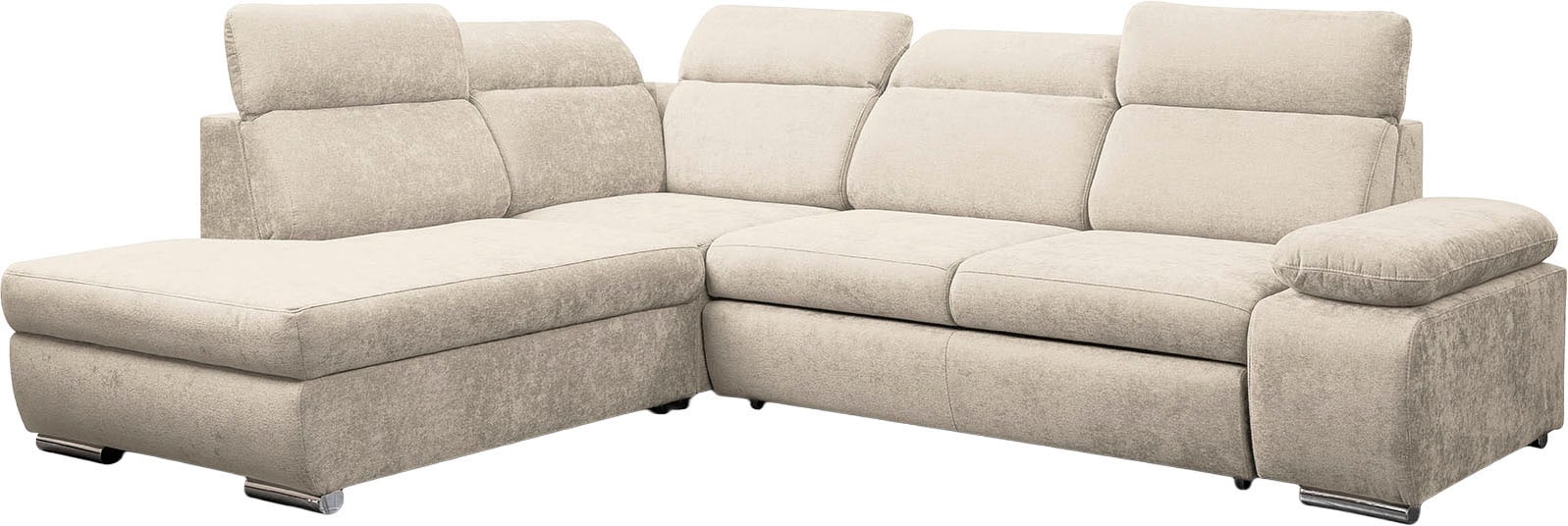 WERK2 Ecksofa »Alicante Cord, inkl. Bettfunktion & Bettkasten, Breite 280cm, L-Form«