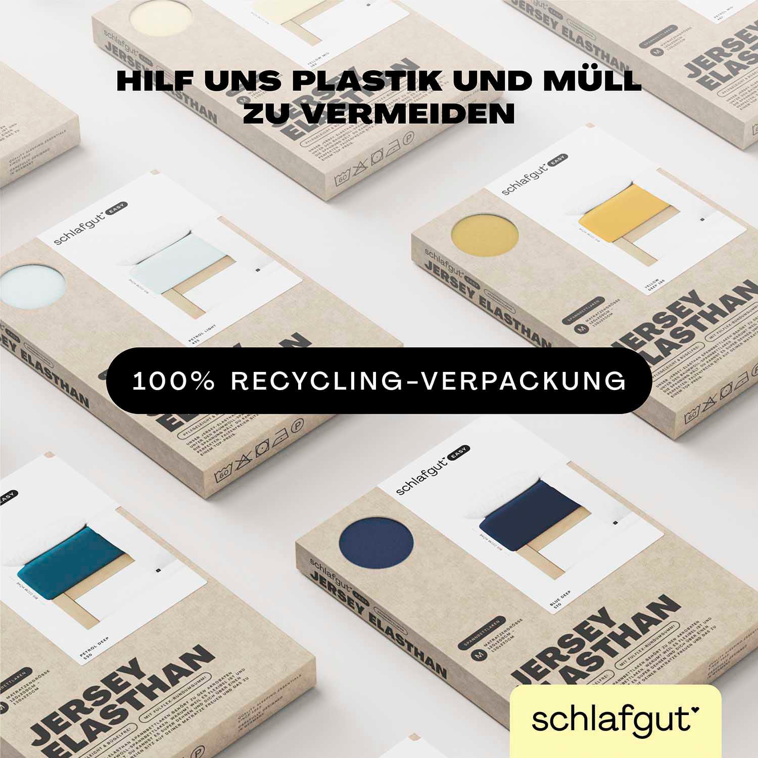 Schlafgut Spannbettlaken »EASY Jersey Elasthan Topper«, MADE IN GREEN by OEKO-TEX®