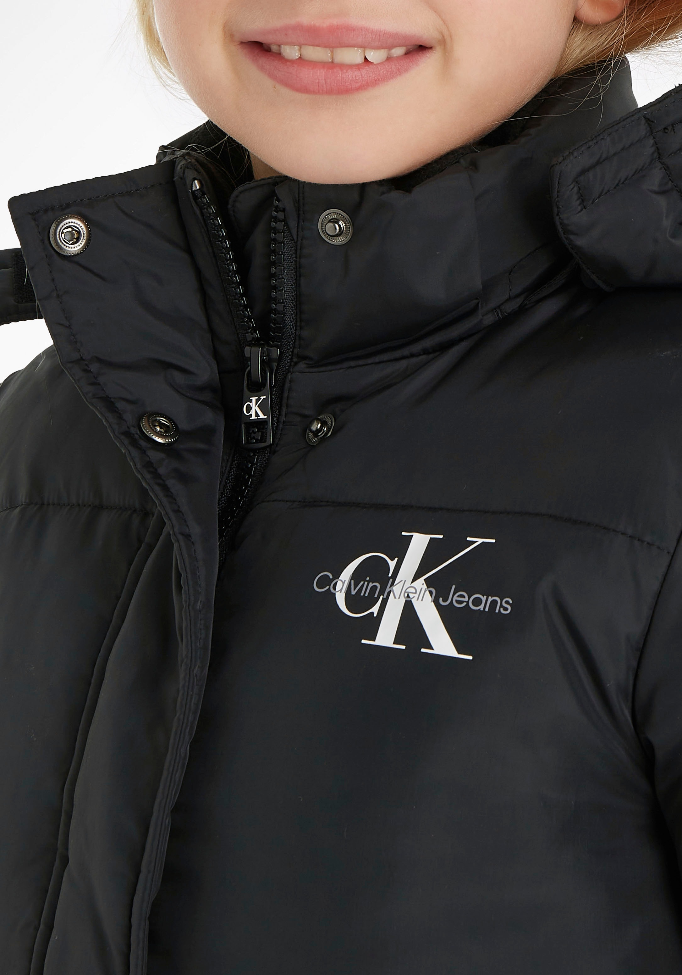 Calvin Klein Jeans Steppmantel »CK LONG PUFFER COAT«, für Kinder bis 16 Jahre und Calvin Klein Markenlabel