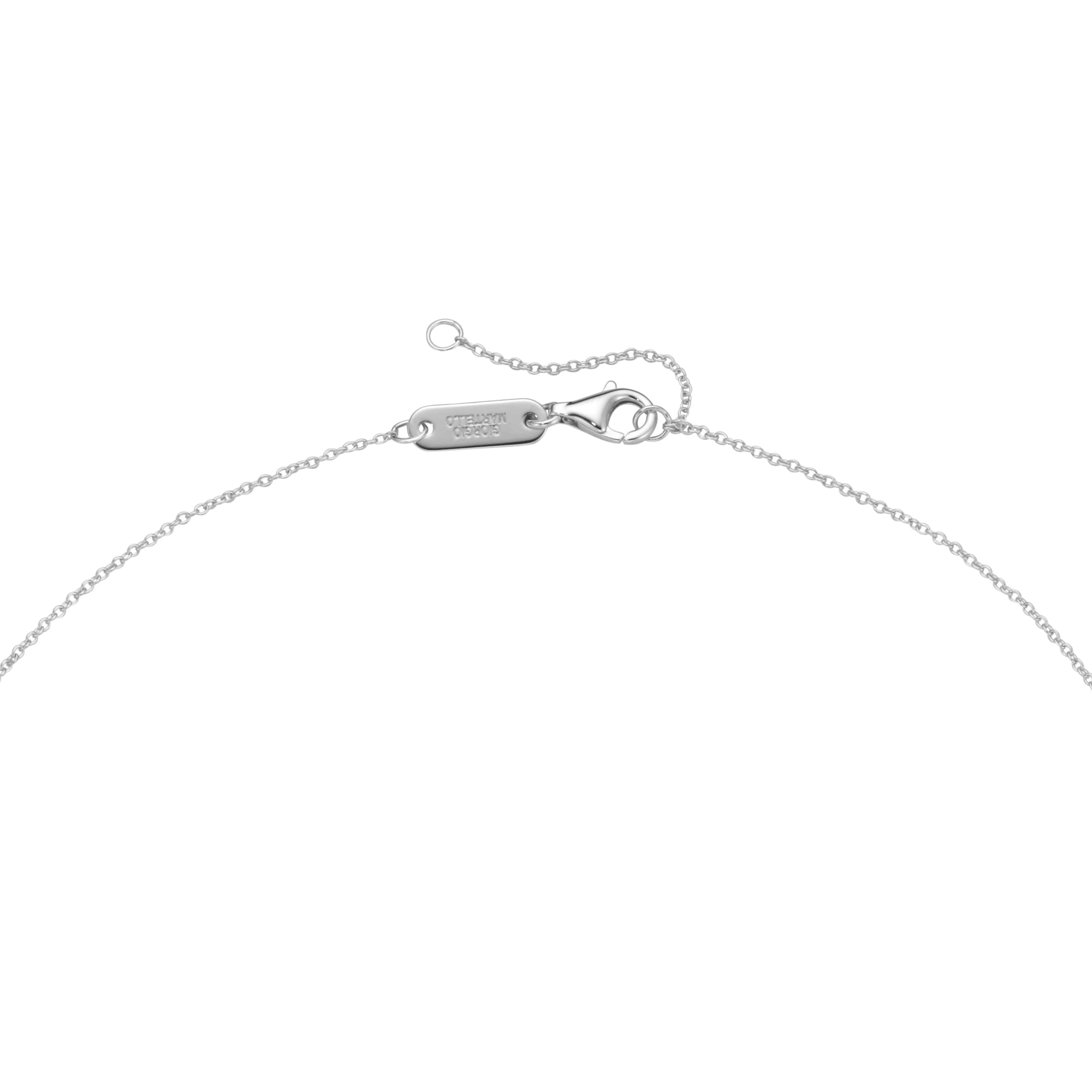 GIORGIO MARTELLO MILANO Kette mit Anhänger »Kette synth. Saphir, Zirkonia weiß, Silber 925«