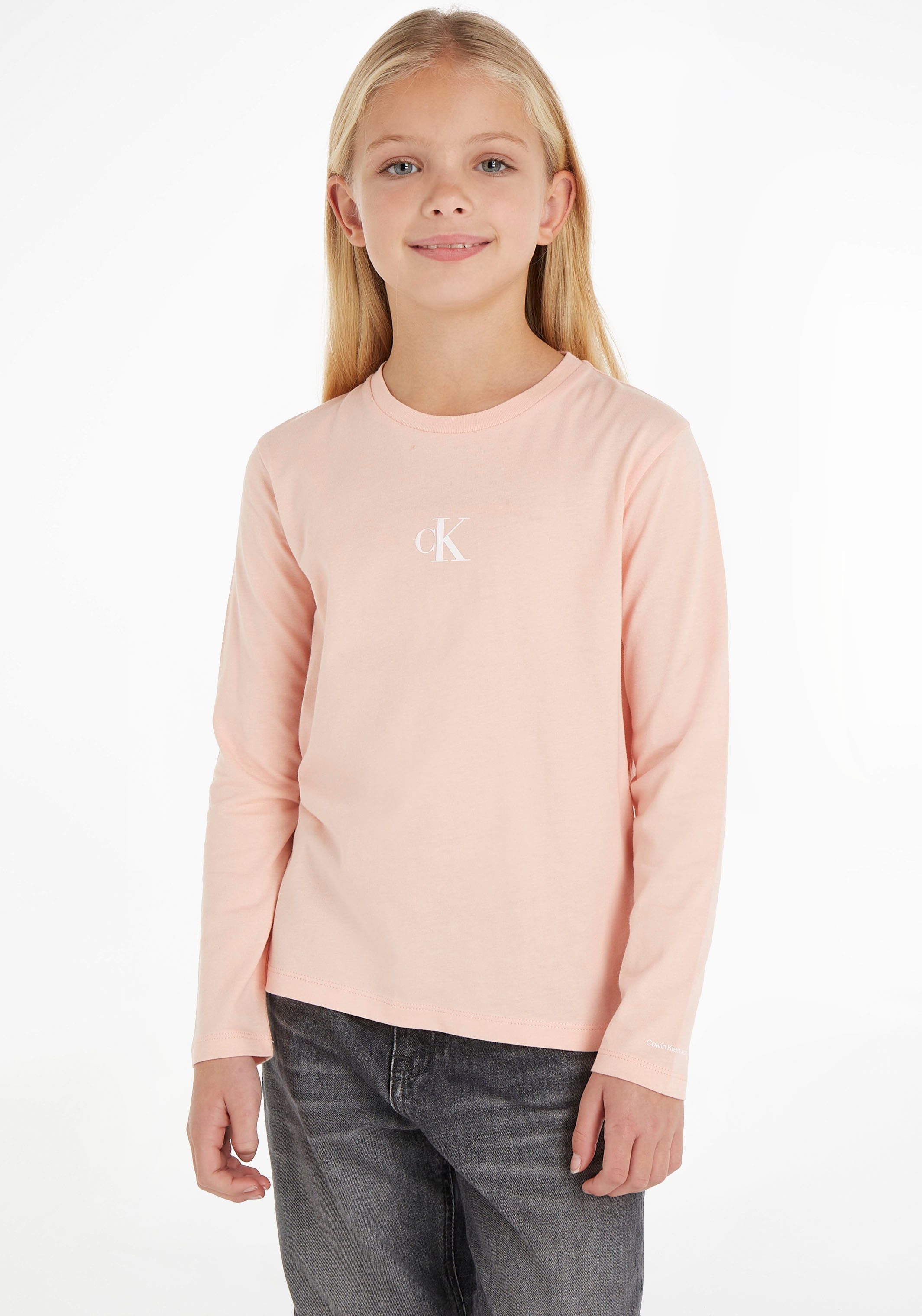 Calvin Klein Jeans Langarmshirt bis LOGO Jahre LS 16 »CK für Kinder bei kaufen T-SHIRT«, OTTO