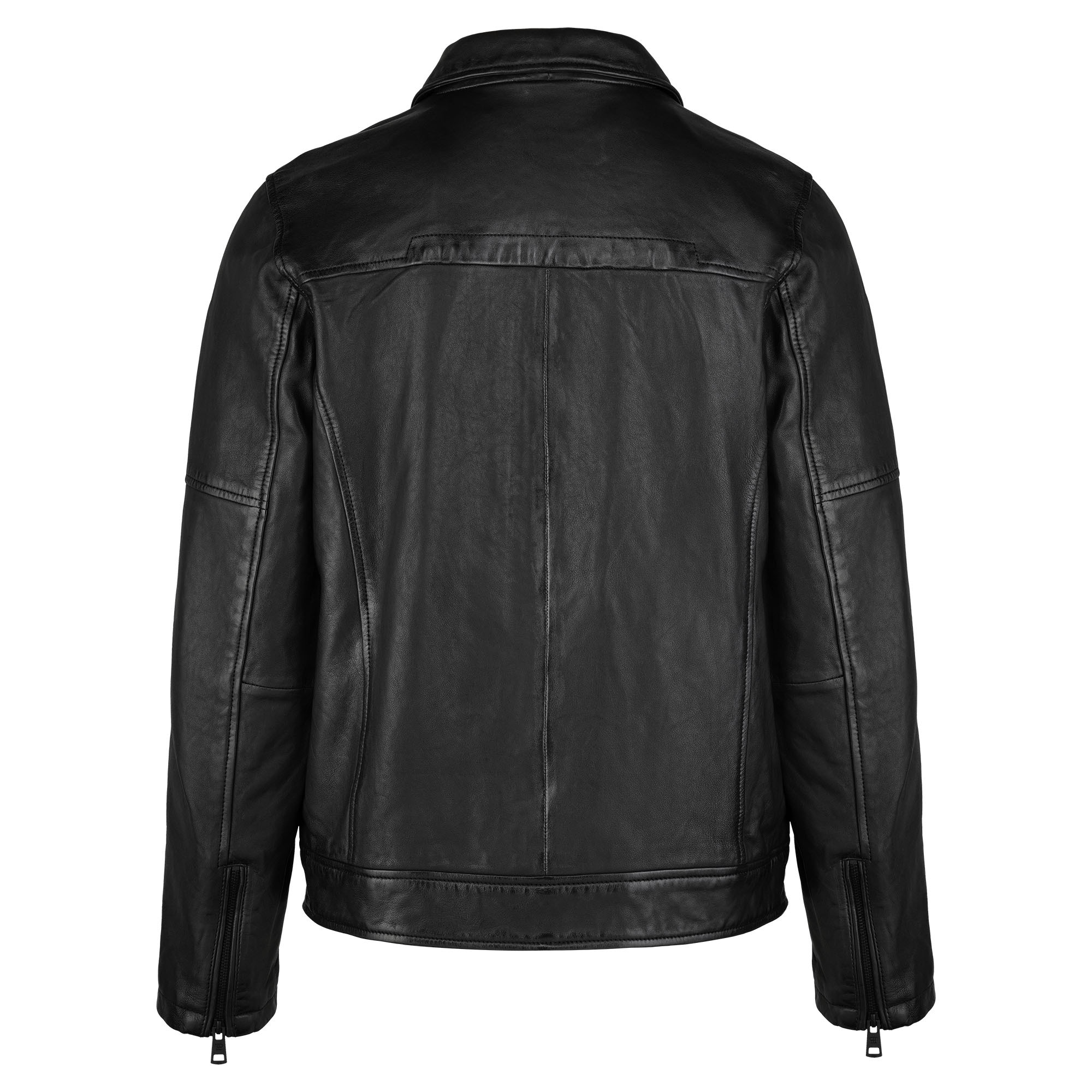 trueprodigy Lederjacke »Gael diverse schwarze Reißverschlüsse im Blouson Schnitt« ohne Kapuze