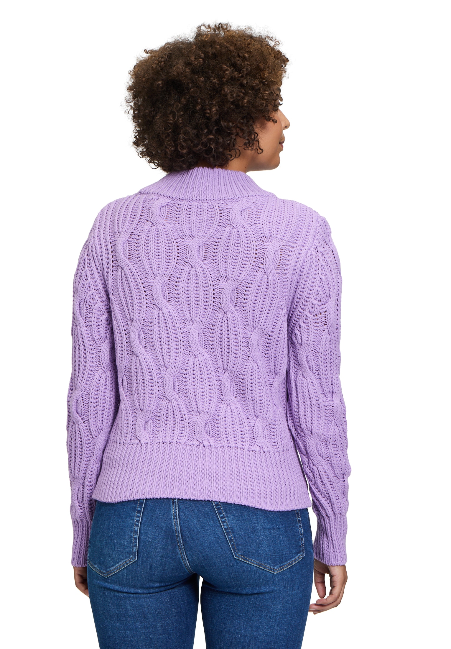 Betty&Co Rundhalspullover »Grobstrick-Pullover mit Stehkragen«