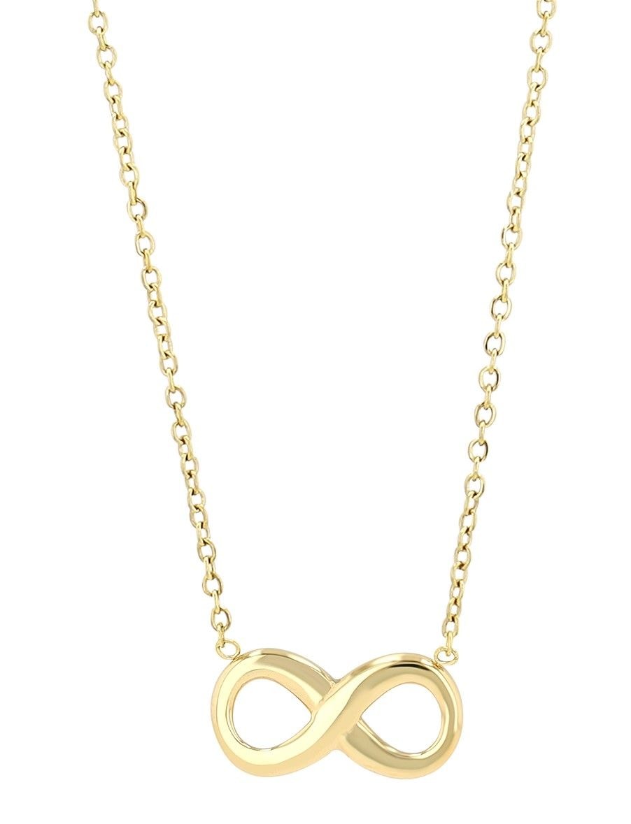 Adelia´s Gliederkette »Damen Halskette ¿ Unendlichkeitszeichen aus Edelstahl 43+5«