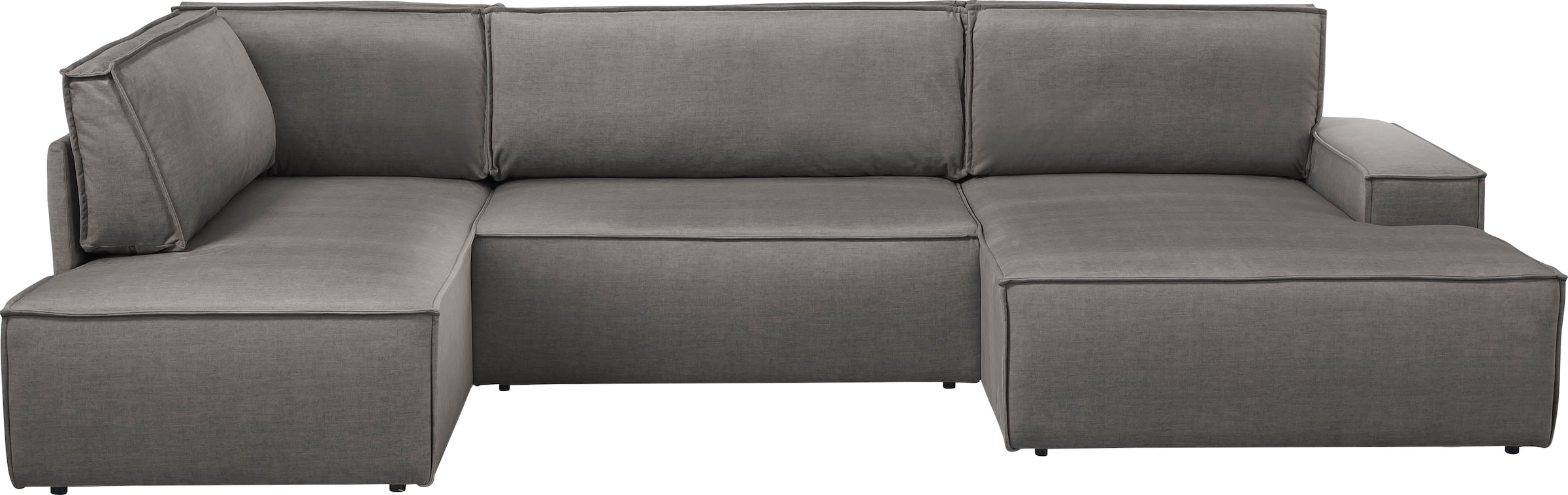 OTTO home Wohnlandschaft »SHERWOOD U-Form, 329 cm - OTTO. Verlässliche Qualität.« Schlaffunktion m. Bettkasten (194x139 cm), Cord, Vintage, Samtvelours
