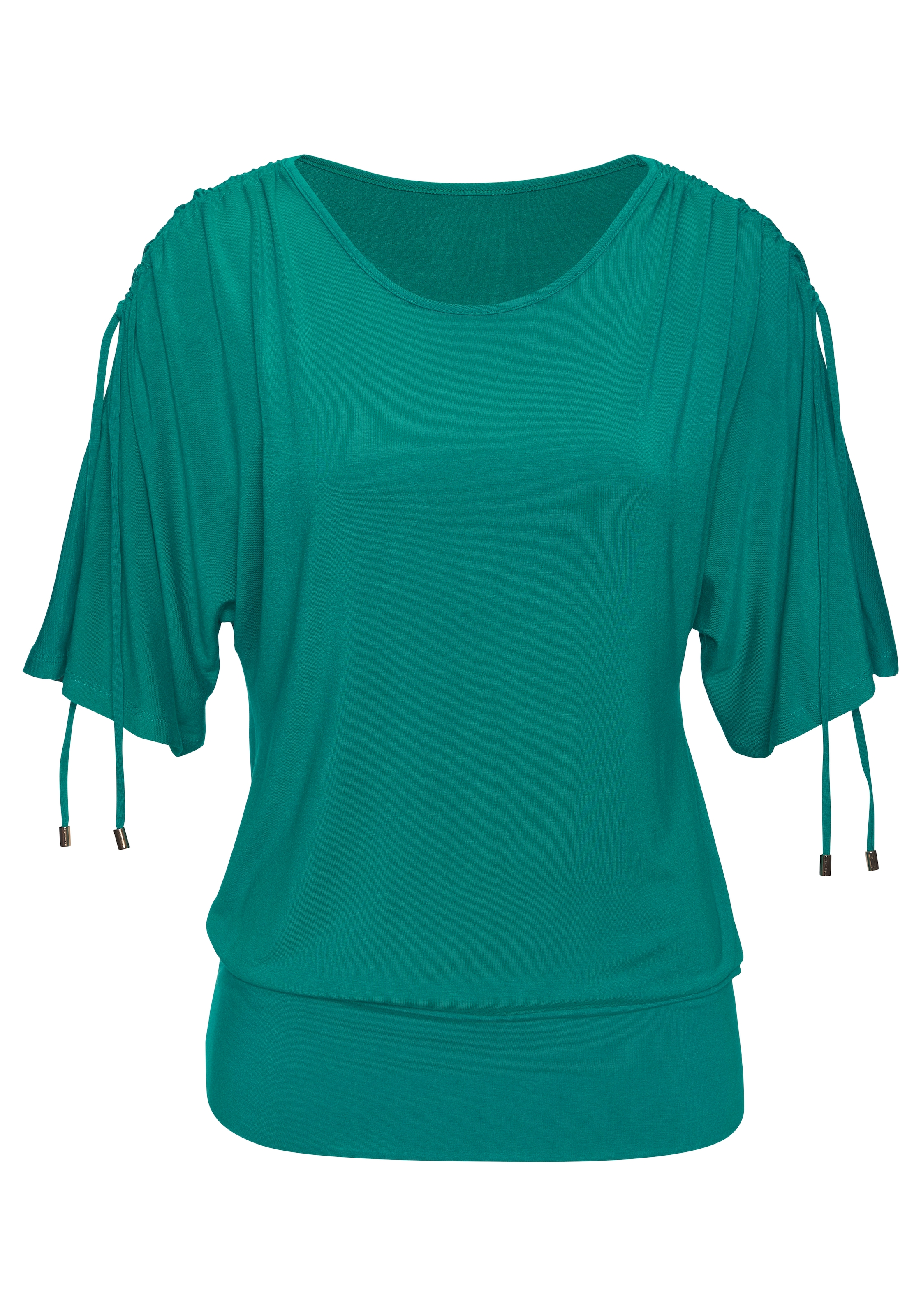 LASCANA Rundhalsshirt »mit variabler Ärmellänge« aus weichem Viskose-Stretch