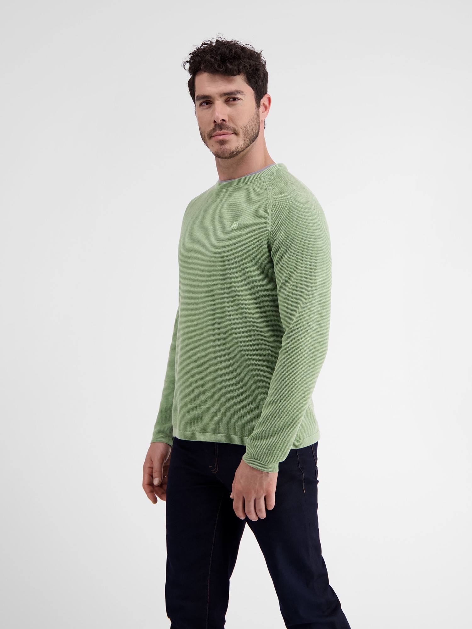 LERROS Strickpullover »LERROS Gestreifter Strickpullover, Strukturbaumwolle«