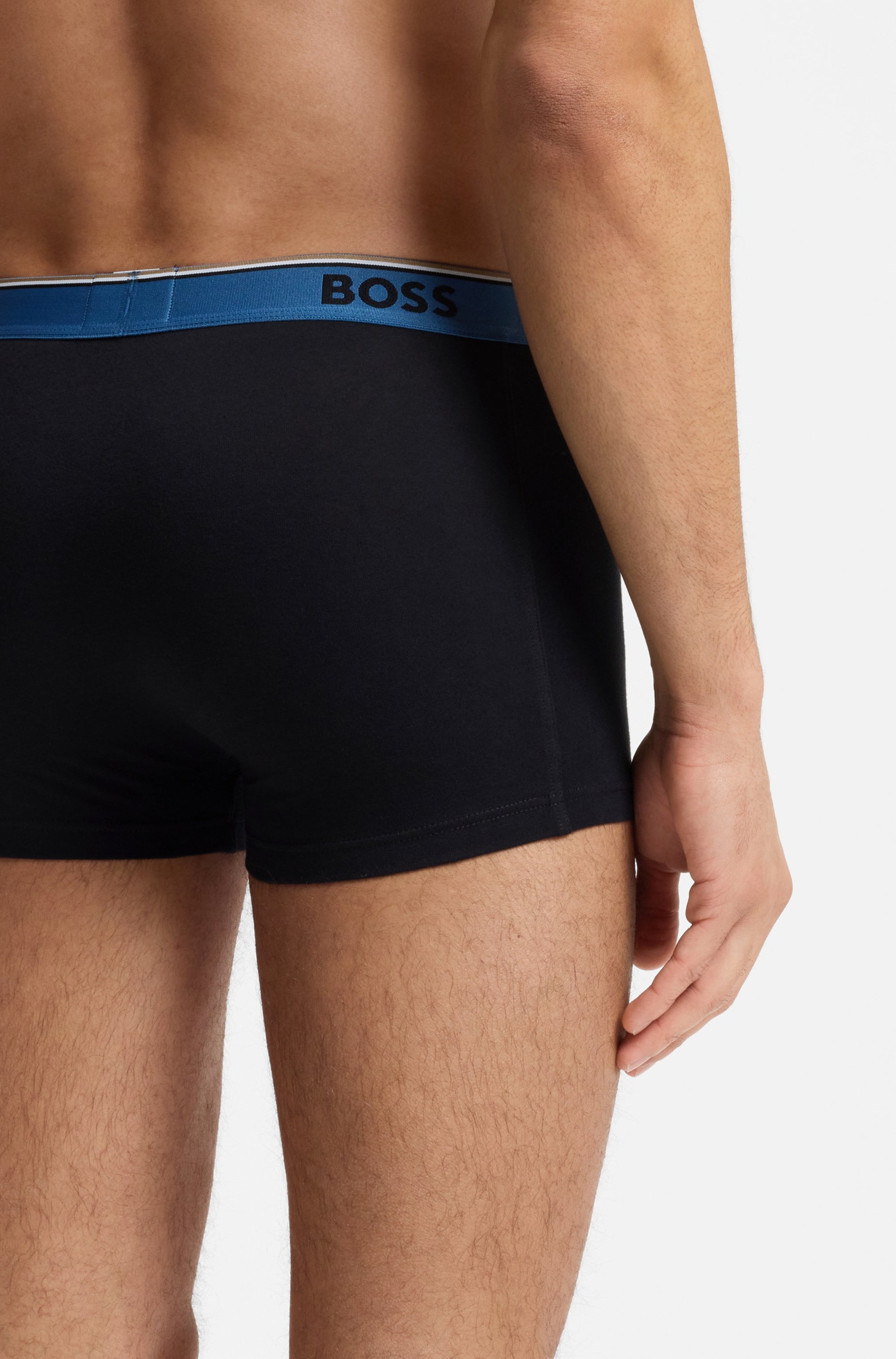 BOSS Trunk Packung, 3 Stk. aus Stretch-Baumwolle mit Logo-Bund, mittlere Bundhöhe