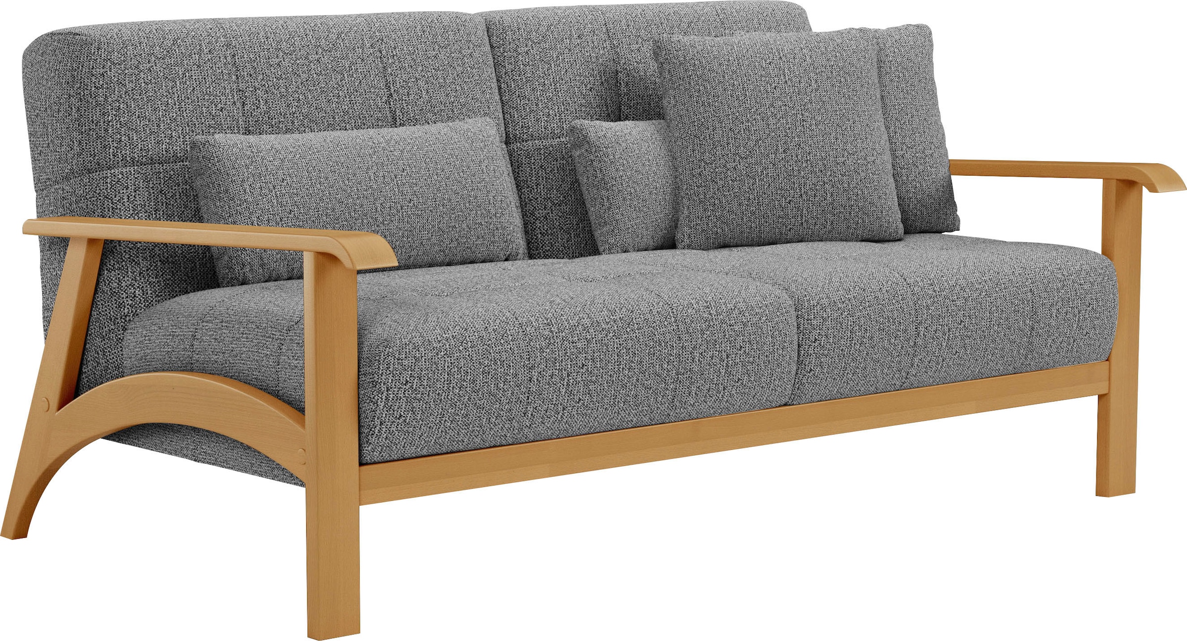 sit&more 2,5-Sitzer »Billund«, Armlehnen aus eichefarbigem Buchenholz, verschiedene Bezüge und Farben