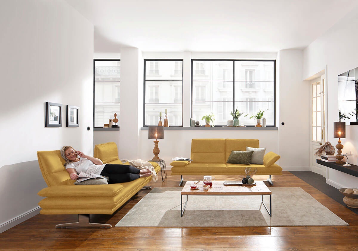W.SCHILLIG 2,5-Sitzer »broadway Designsofa mit hohem Sitzkomfort«, Sitztiefenverstellung, Kopfteil- & Seitenteilverstellung, Breite 236cm