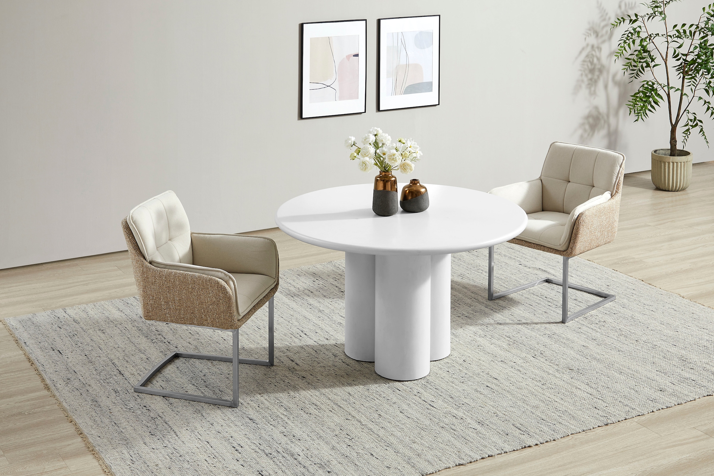 PLACES OF STYLE Esszimmerstuhl »Durham, TOPSELLER!, OTTOs Choice« () 2er-Set in modernem Design, Sitz und Rücken gepolstert