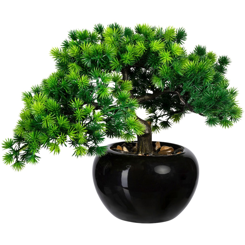 Creativ green Kunstbonsai »Bonsai Lärche«, im Keramiktopf