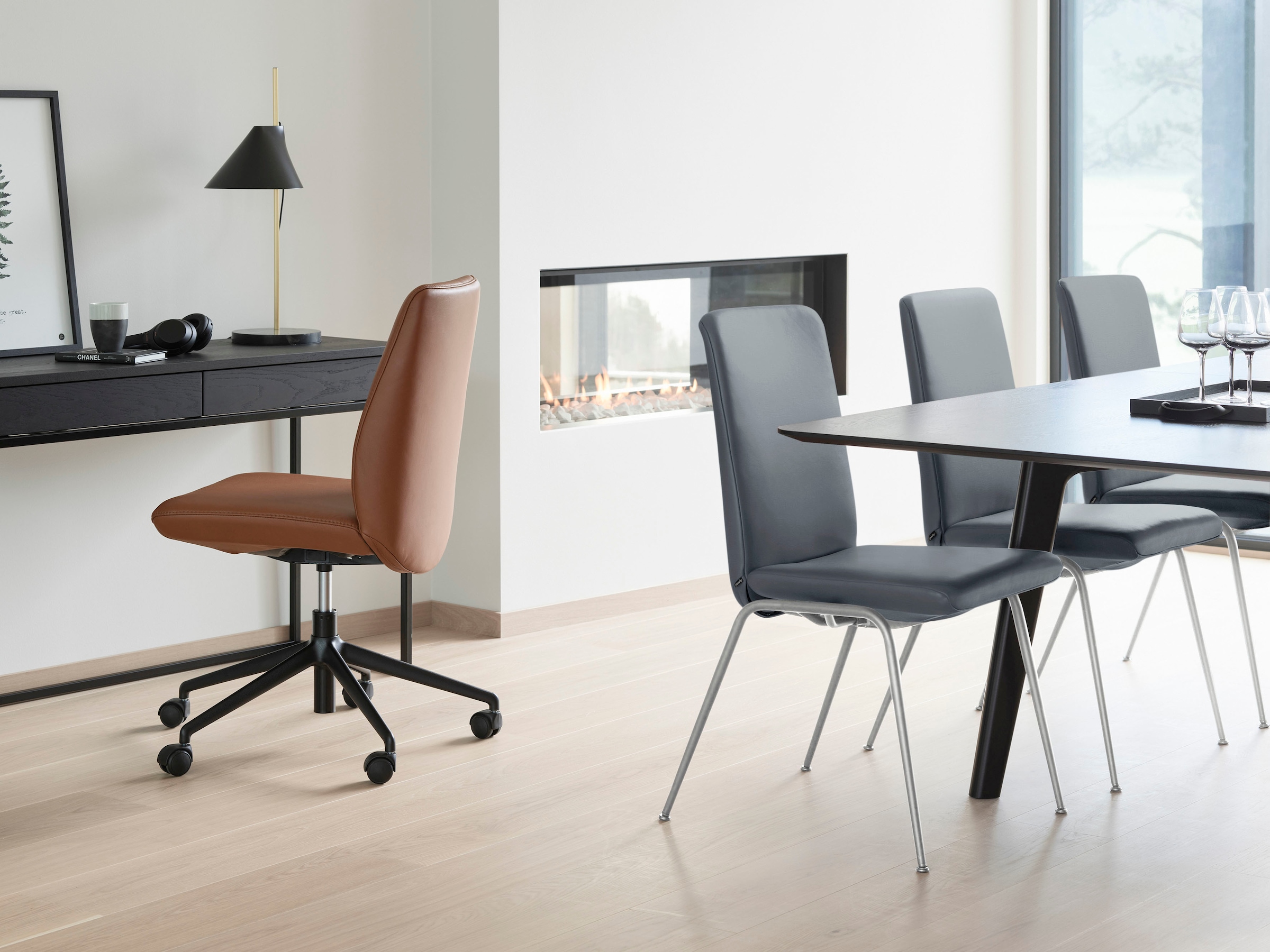 Stressless® Polsterstuhl »Laurel« () Low Back, Größe L, mit Beinen aus Stahl in Chrom glänzend