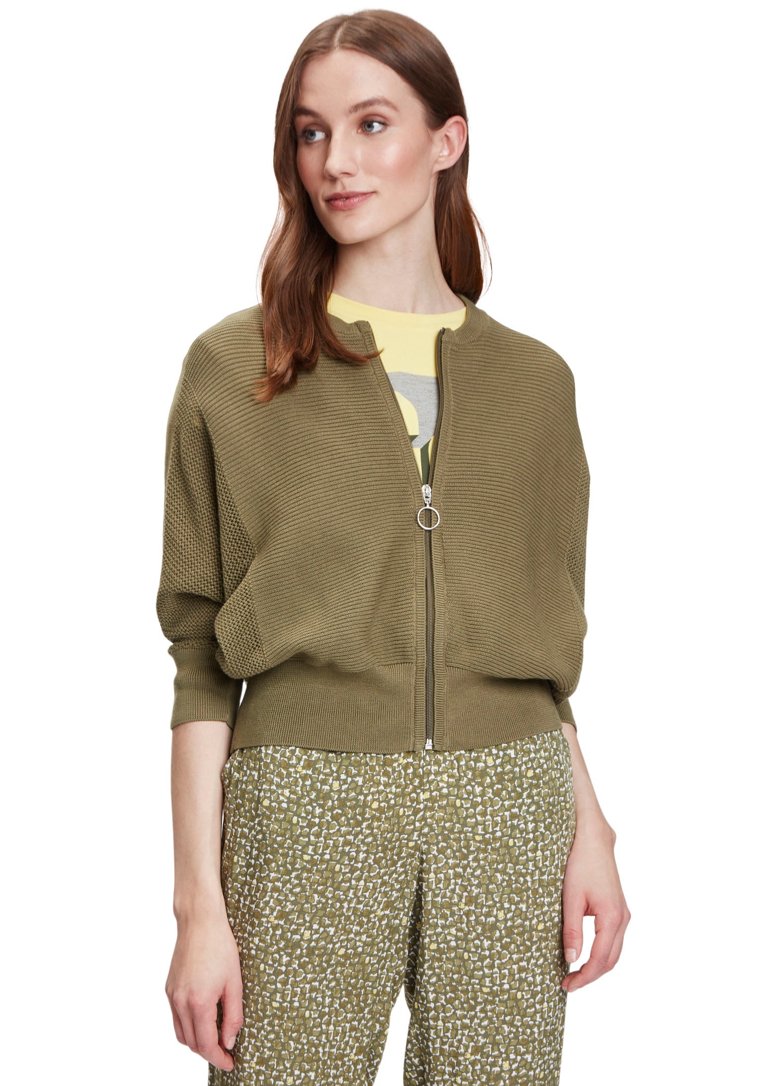 Betty&Co Strickjacke, in Blousonform mit Reißverschluss
