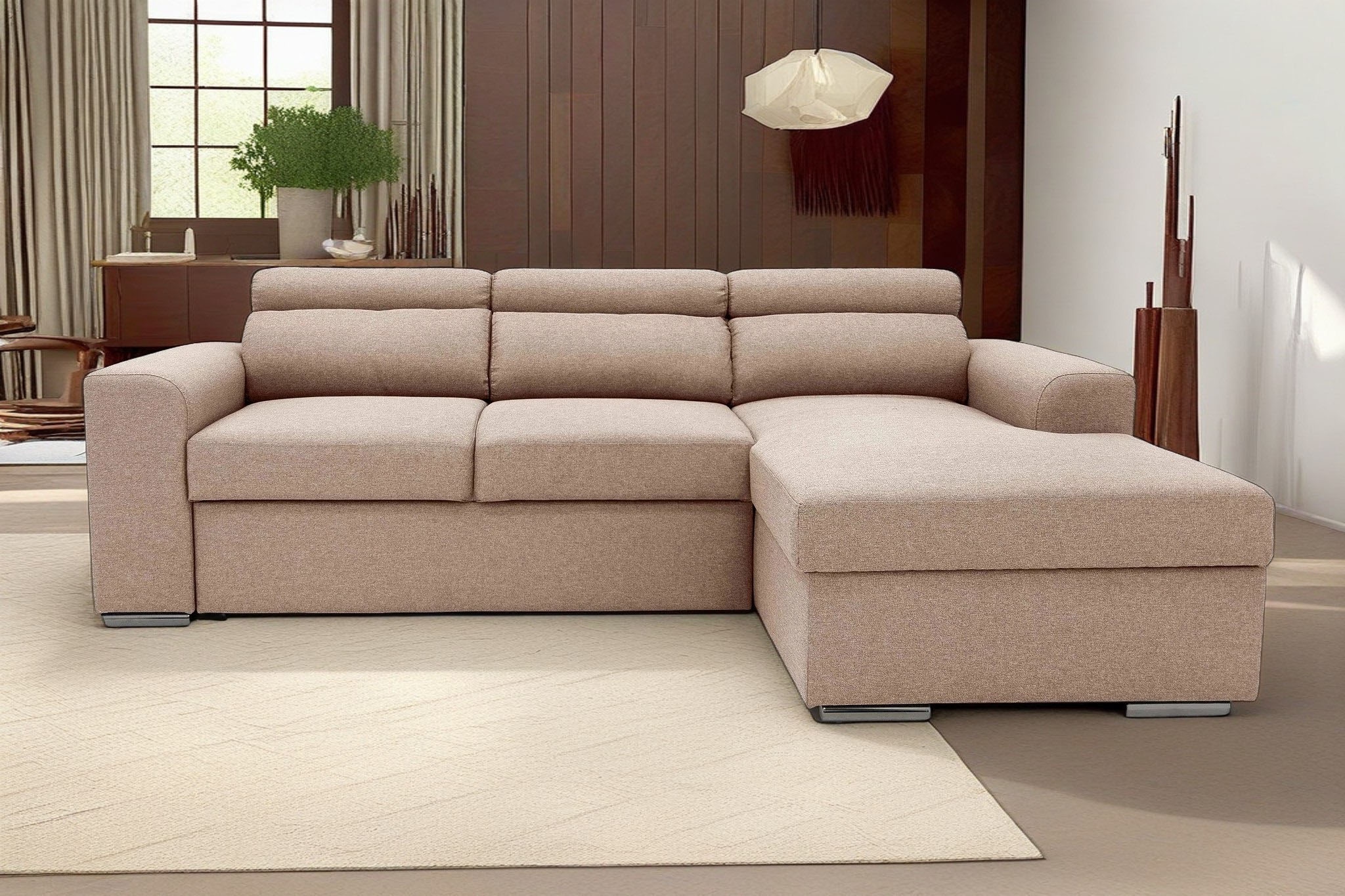GEPADE Ecksofa »Hella, L-Form«, inkl. Bettfunktion und Bettkasten