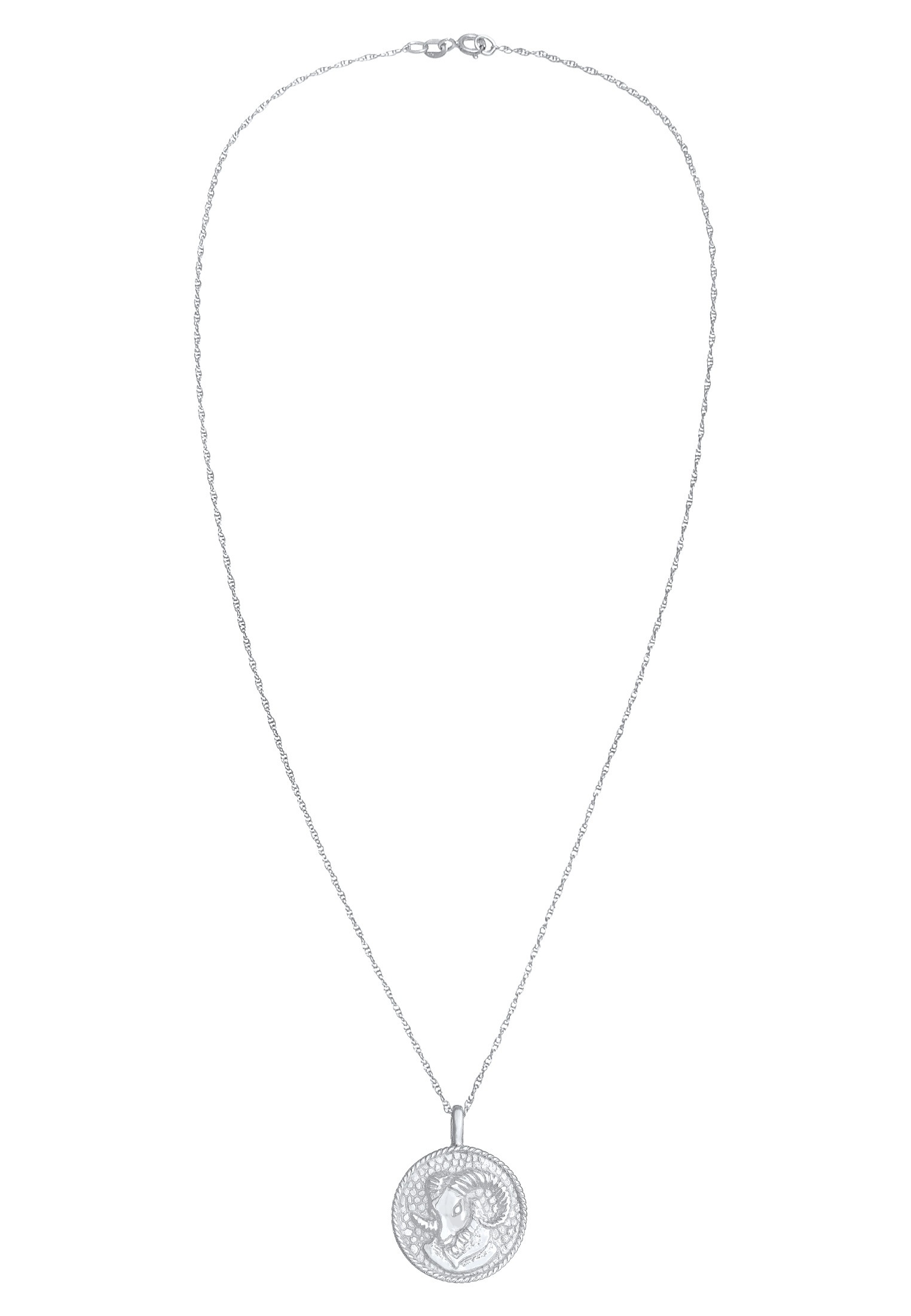 Elli Kette mit Anhänger »Halskette Sternzeichen Widder Astro Münze Antik 925 Silber«