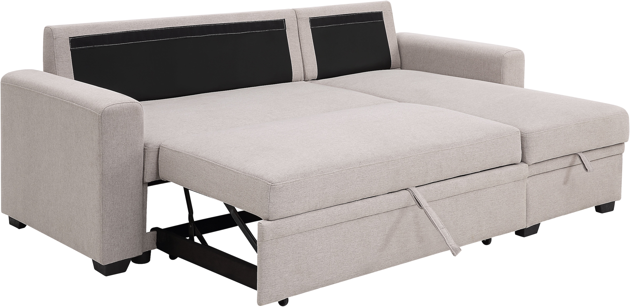 ATLANTIC home collection Schlafsofa »Gerrit L-Form«, Ecksofa, mit Bettfunktion, Recamiere rechts oder links montierbar