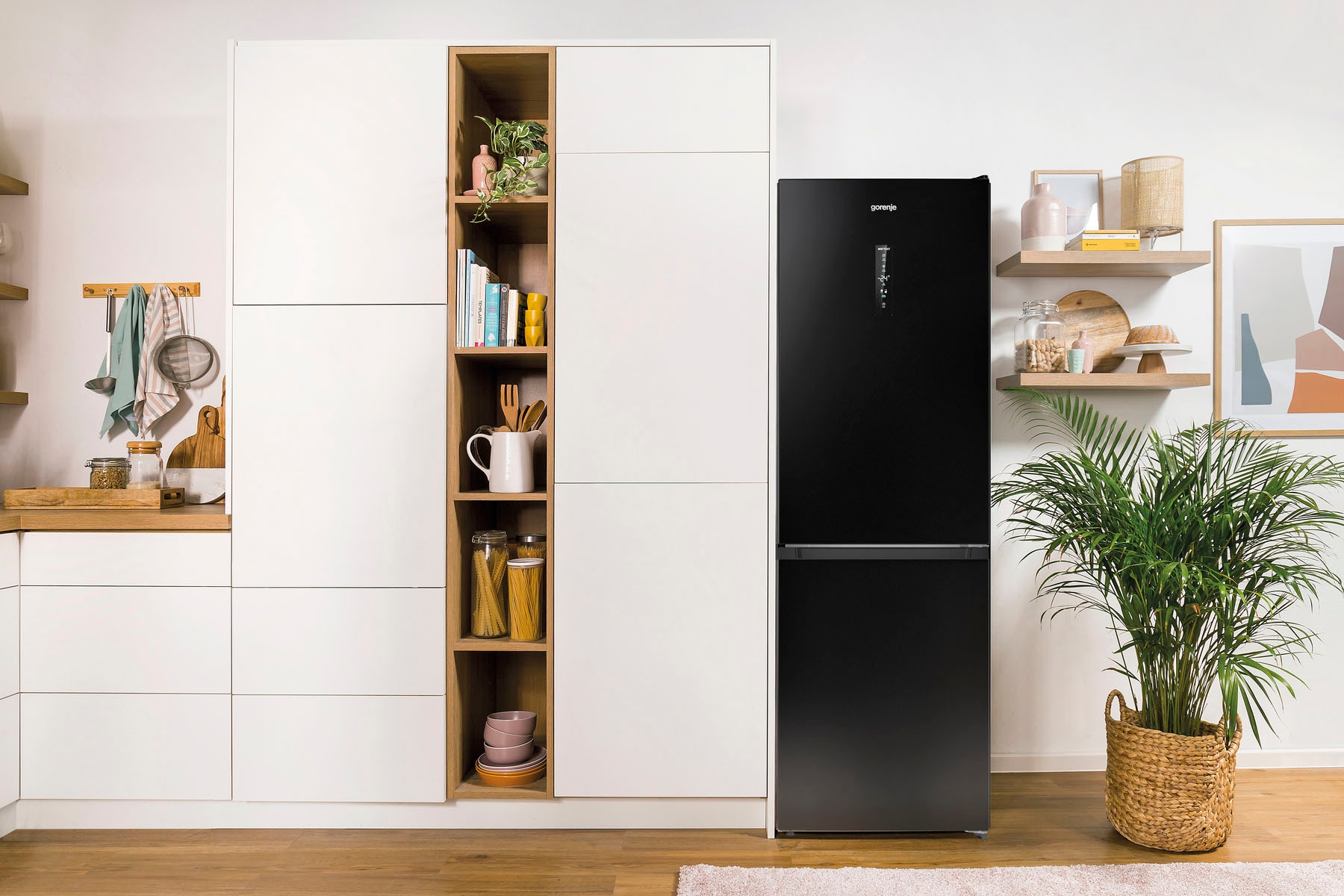 GORENJE Kühl-/Gefrierkombination »NK 79B0D«, NK79B0DBK, 185 cm hoch, 60 cm breit