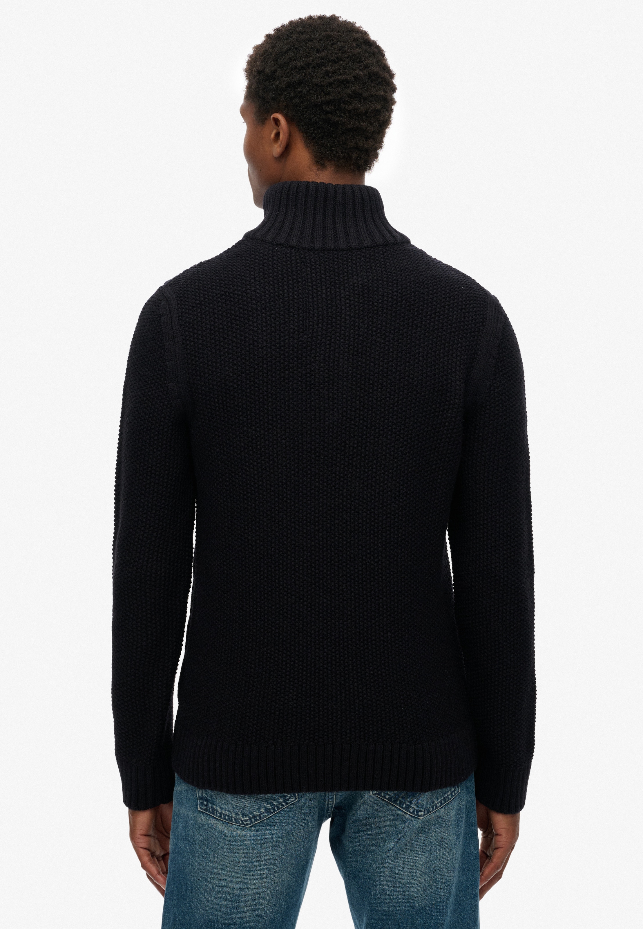Superdry Strickpullover »JACOB CABLE KNIT HALF ZIP«