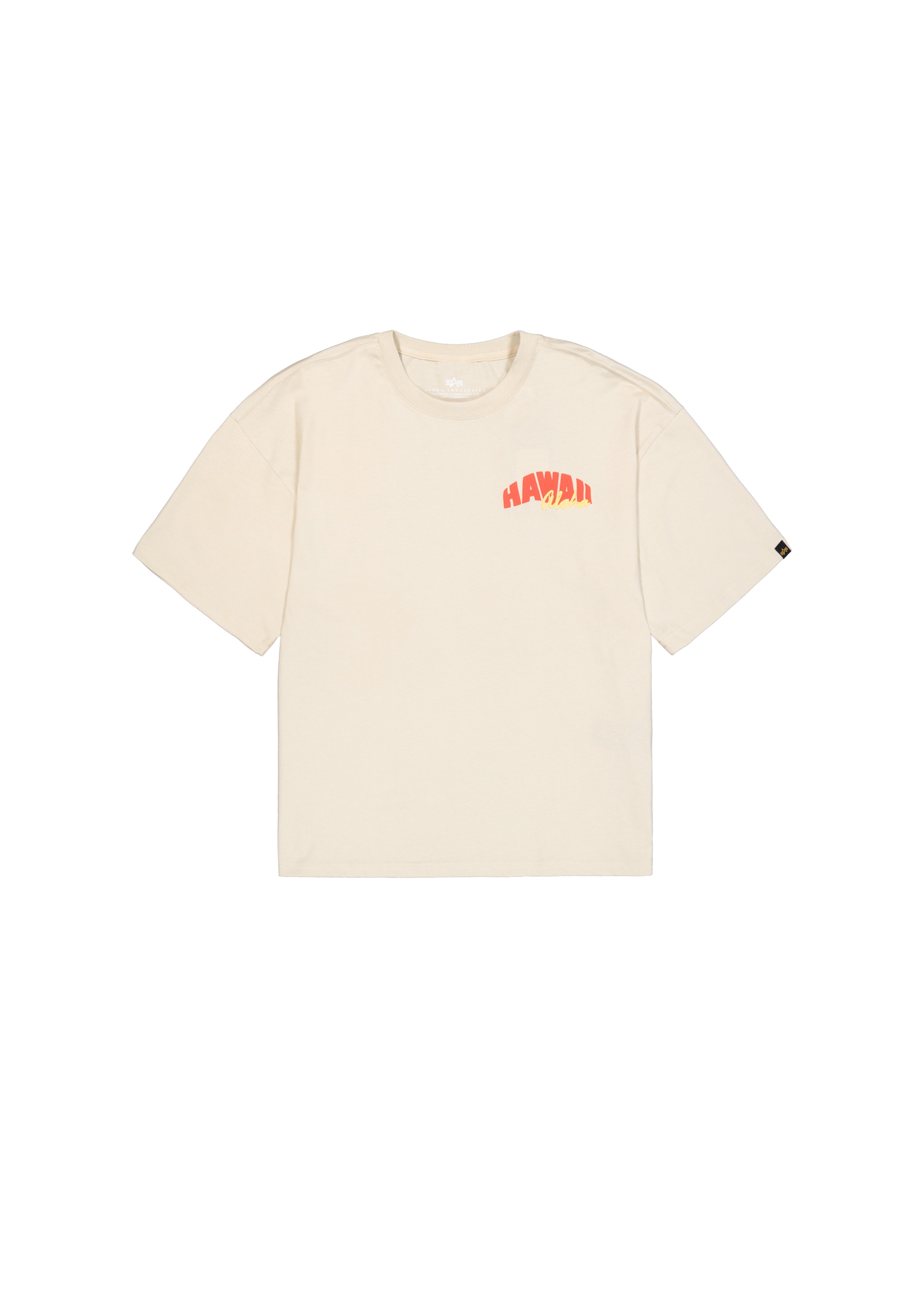 Alpha Industries Herren T-Shirt »Hawaii Aloha Backprint T-Shirt« in weiß, Größe 3XL