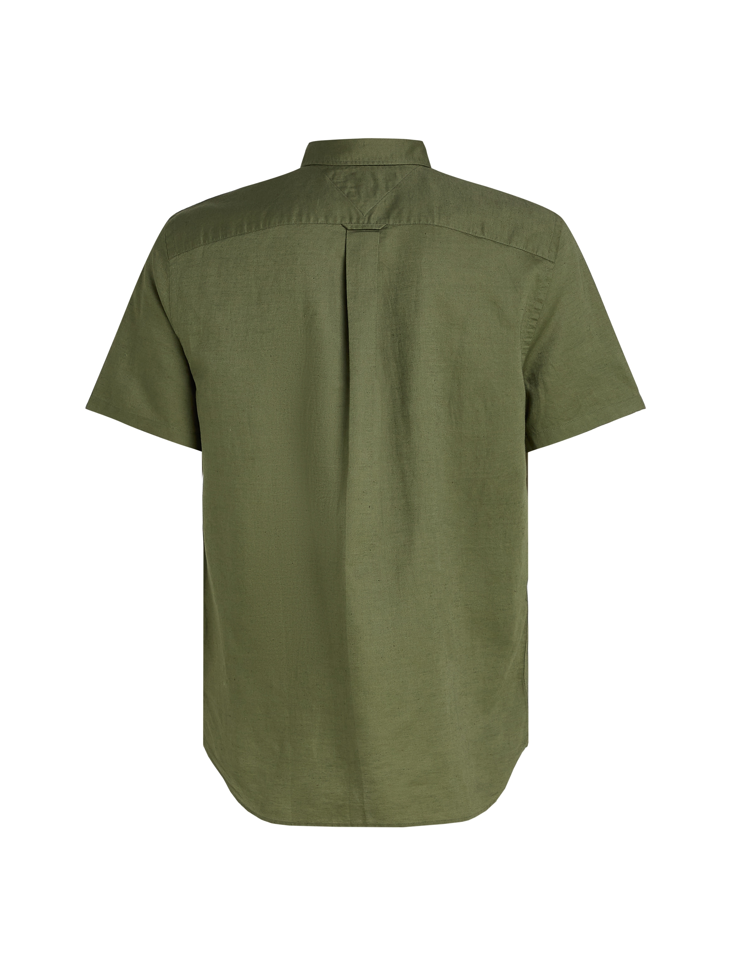 Tommy Hilfiger Kurzarmhemd »LINEN BLEND SOLID SS RF SHIRT«, mit Button-down-Kragen