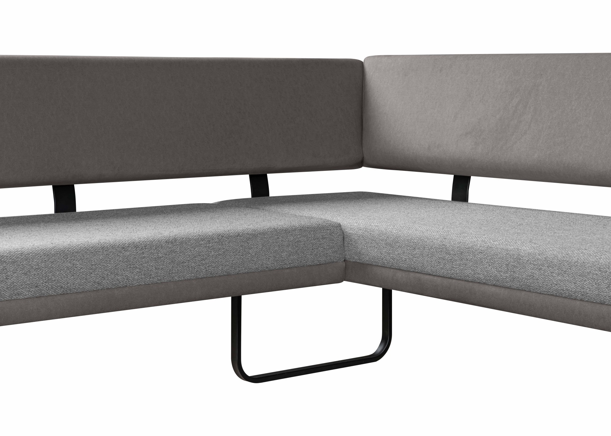 OTTO home Eckbankgruppe »Gabi Essecke, Sitzgruppe, Eckbankgruppe, Küchenbankgruppe« Set, 4tlg, 4 tlg. tlg. Gestell aus matt-schwarzem Flachmetall, stabil, 2-Stoff-Design