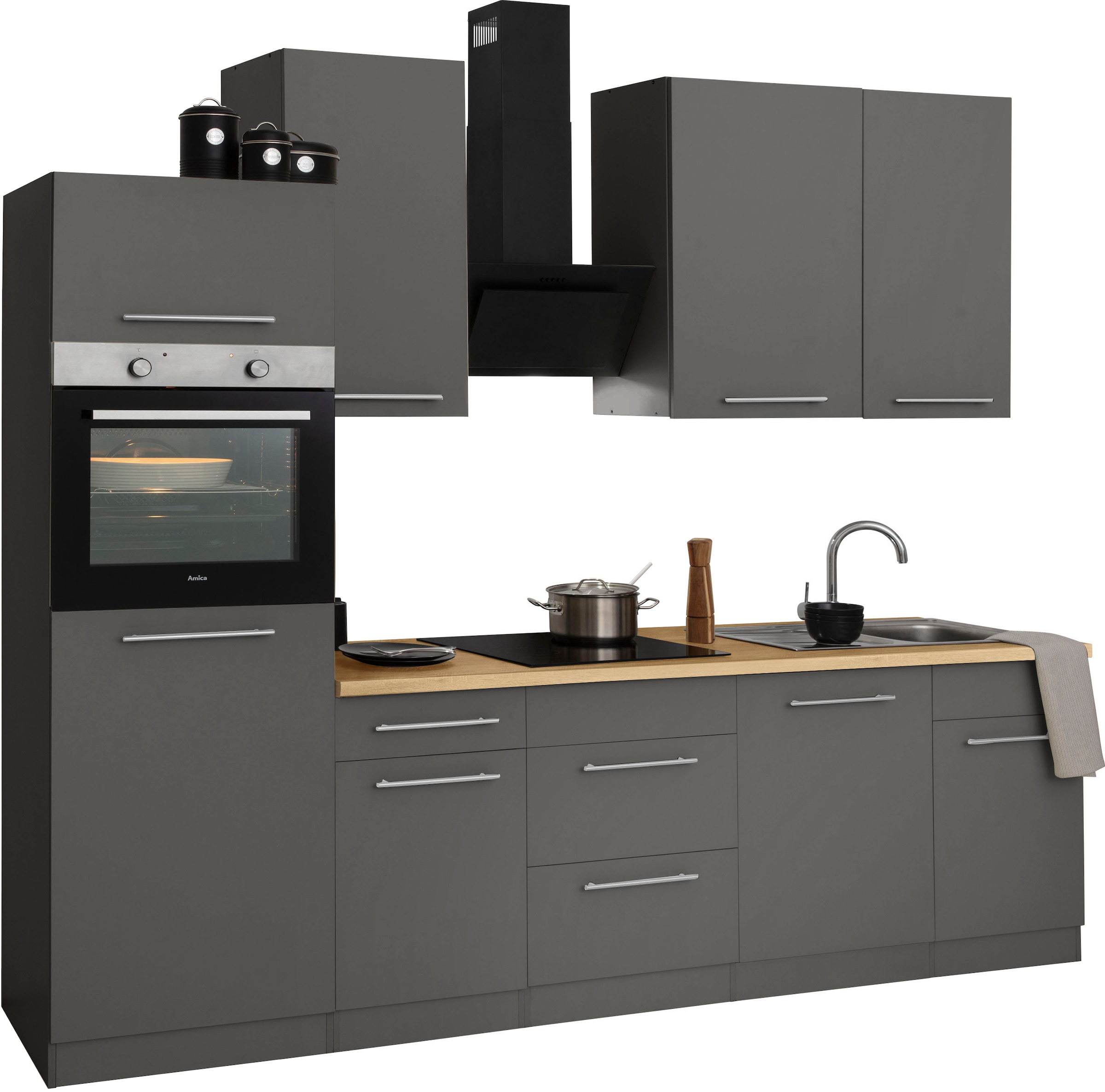 wiho Küchen Küchenzeile »Unna« ohne E-Geräte, Breite 280 cm