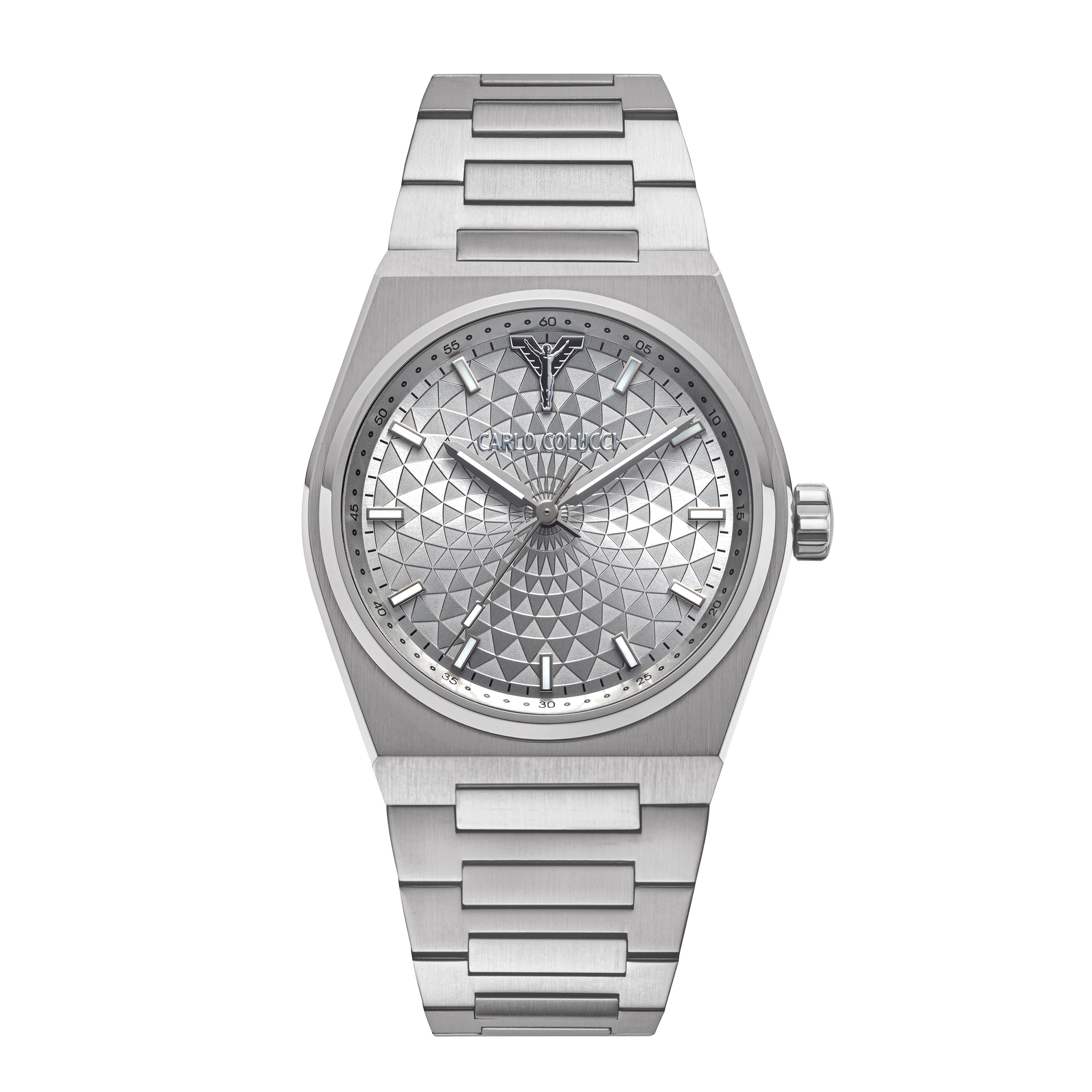 CARLO COLUCCI Quarzuhr Armbanduhr, Herrenuhr, Edelstahlarmband, analog