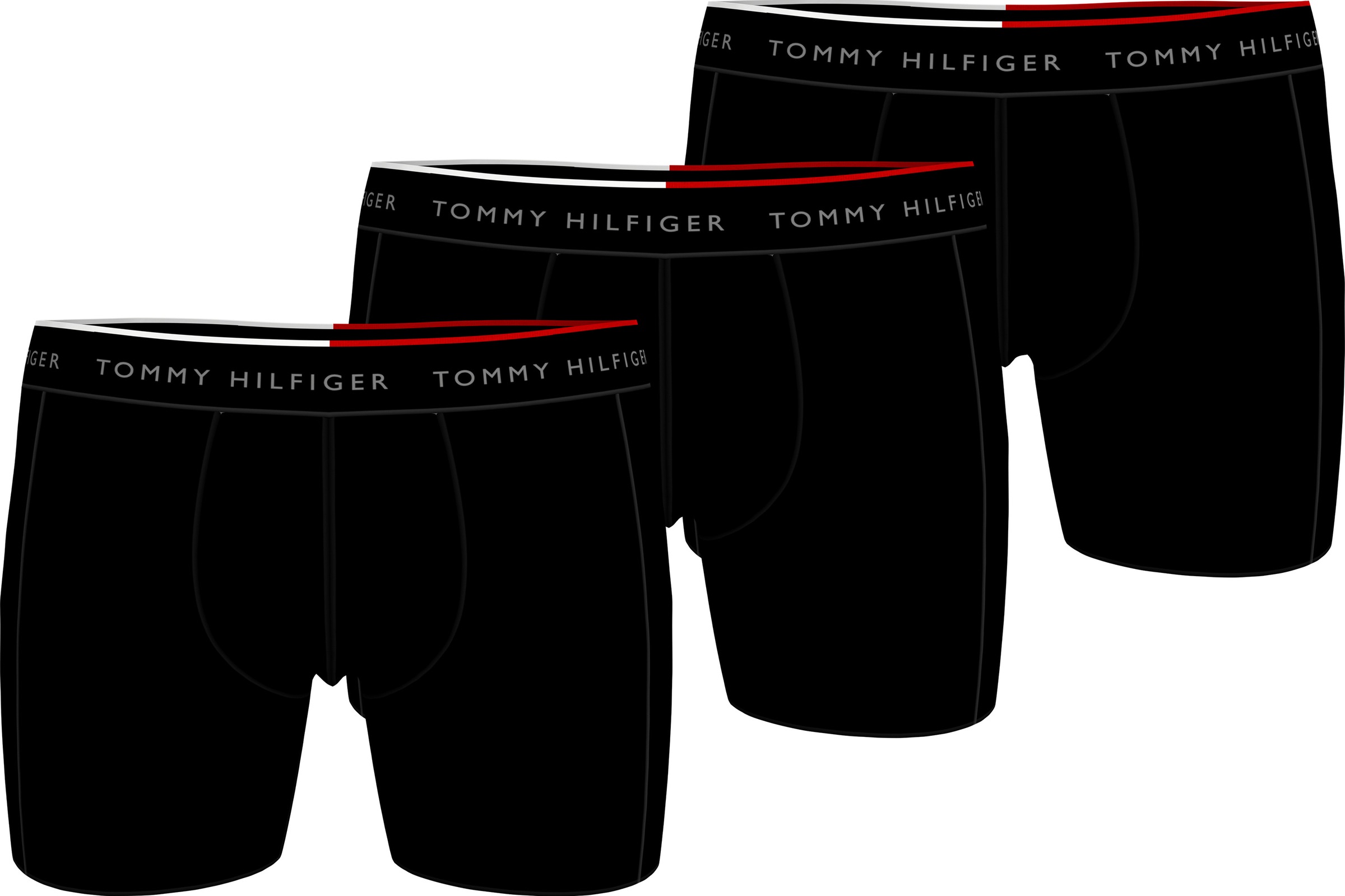 Tommy Hilfiger Underwear Boxer »3P BOXER BRIEF«, (Packung, 3 St., 3er), mit Logobund